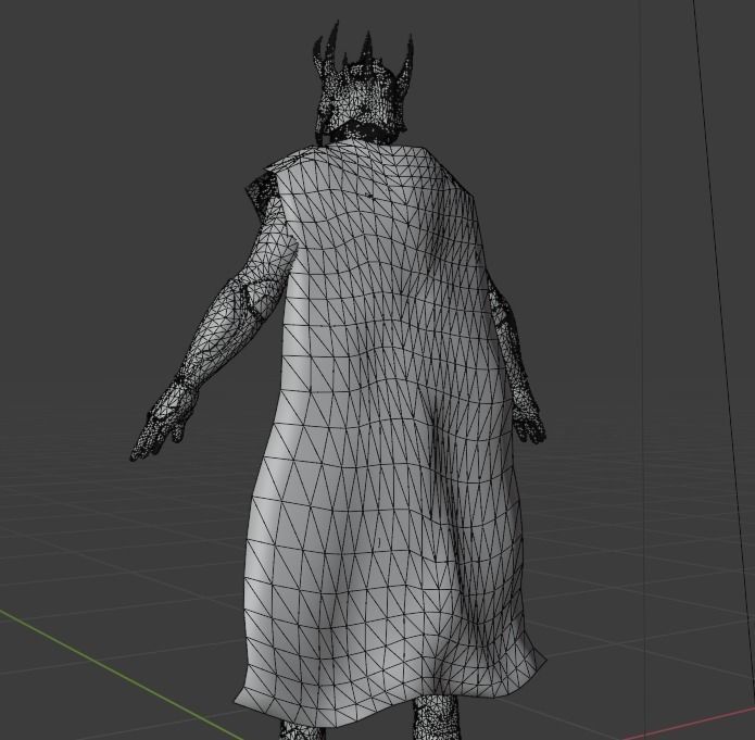 male scifi game ready warrior Low-poly 3D model_17