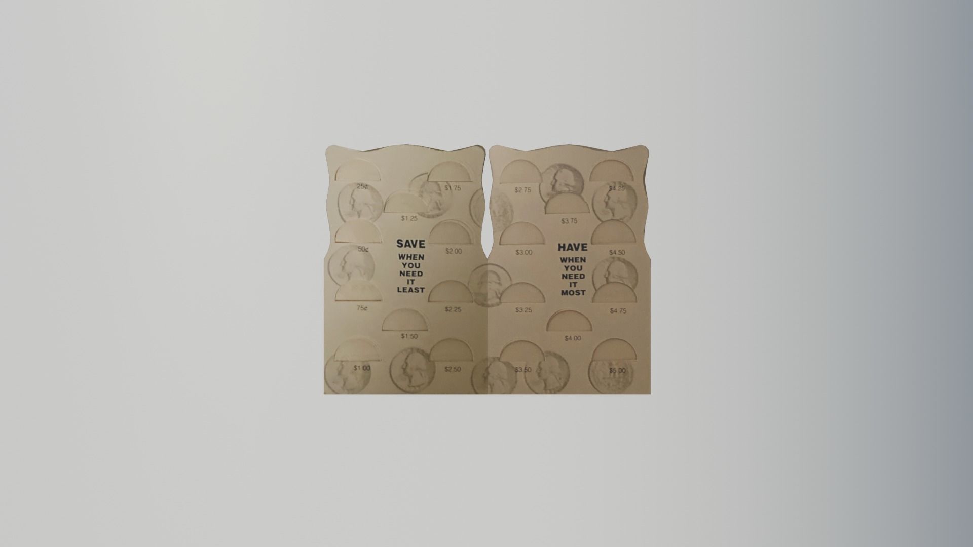 1954 Regional Federal Savings Bank Pig Quarter Saver 3D model_5