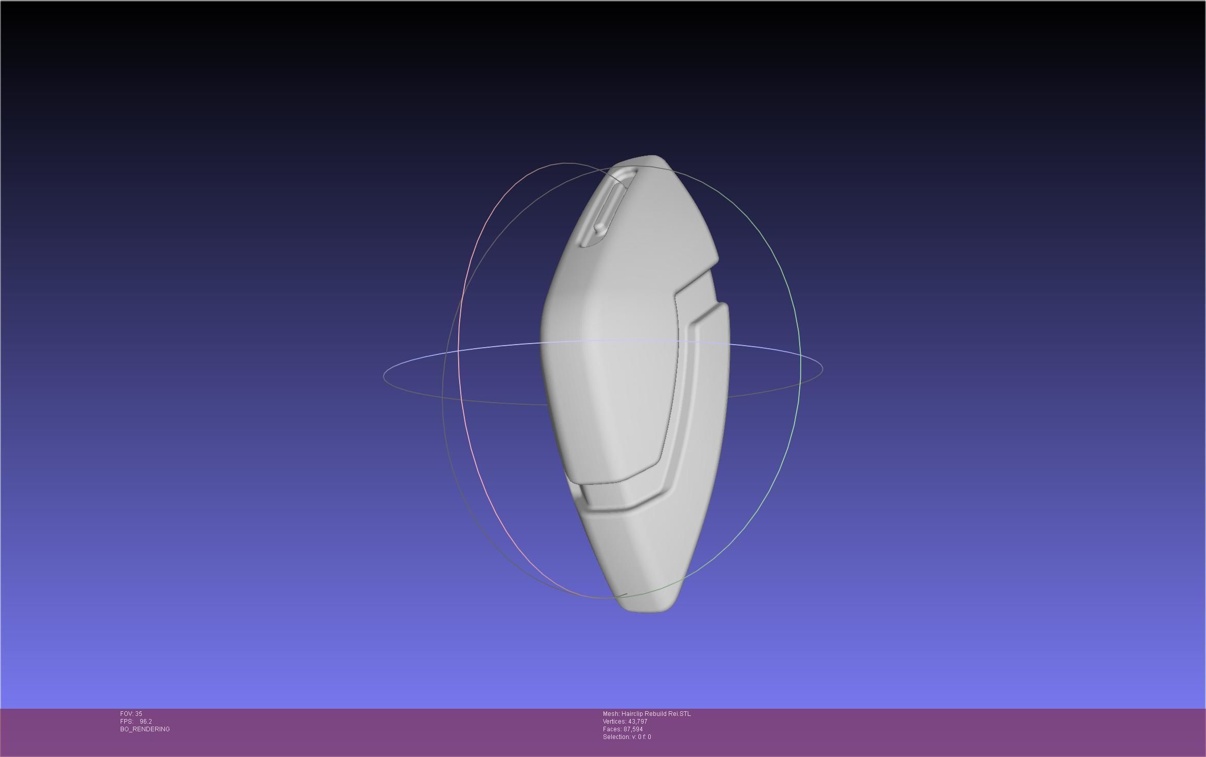 Evangelion Rebuild Rei Hairclip Printable Model 3D print model_59