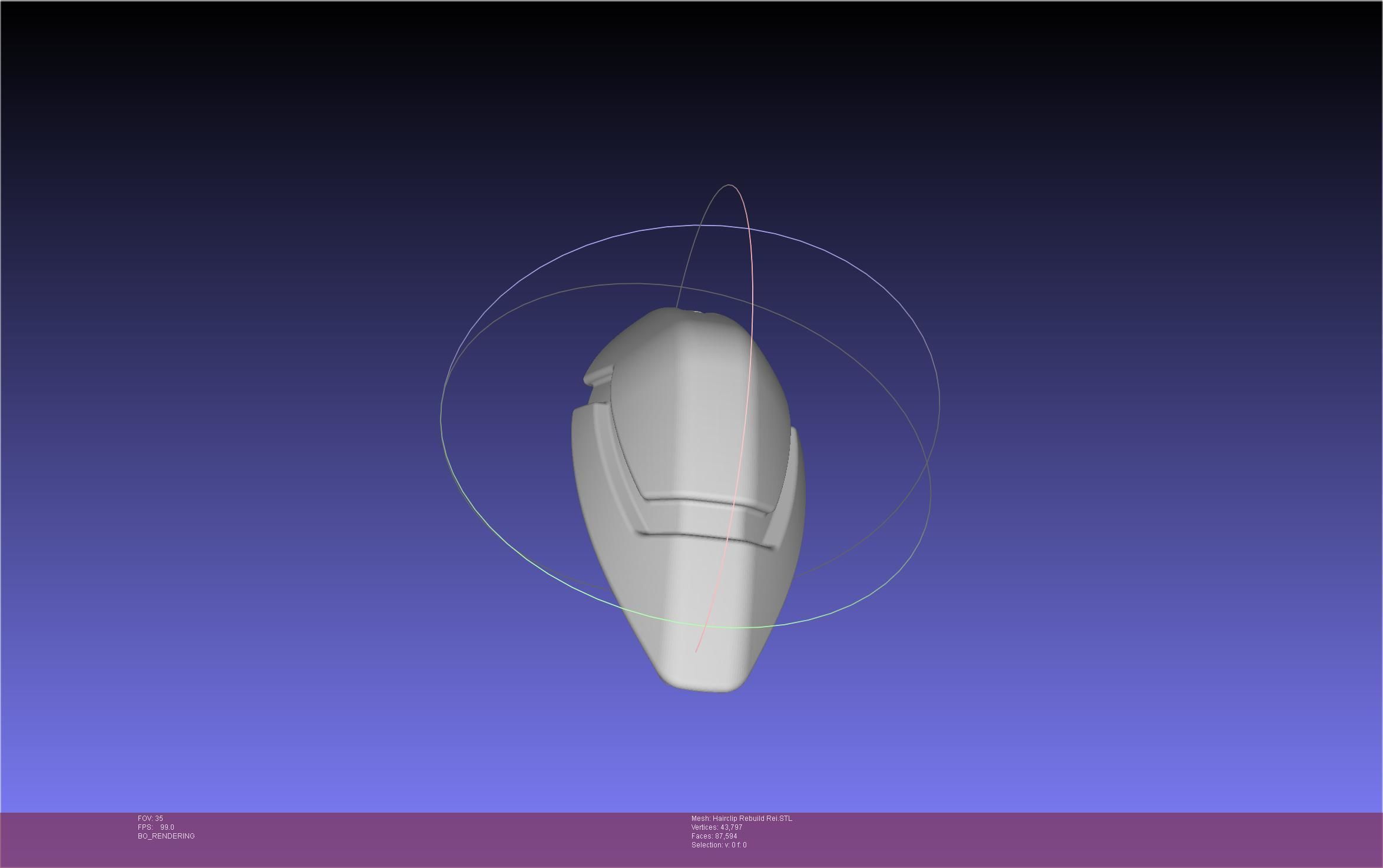 Evangelion Rebuild Rei Hairclip Printable Model 3D print model_68