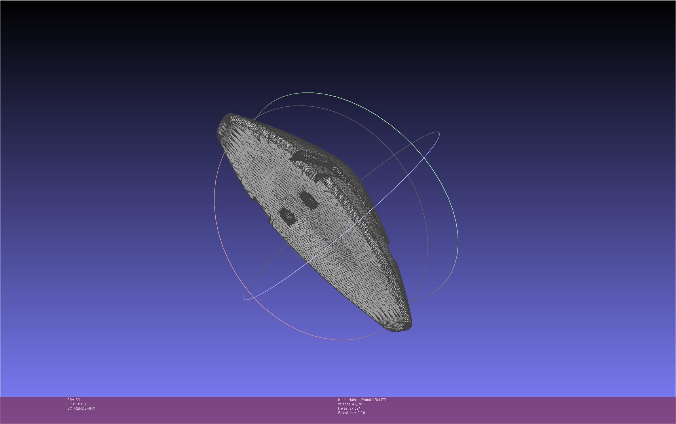 Evangelion Rebuild Rei Hairclip Printable Model 3D print model_3