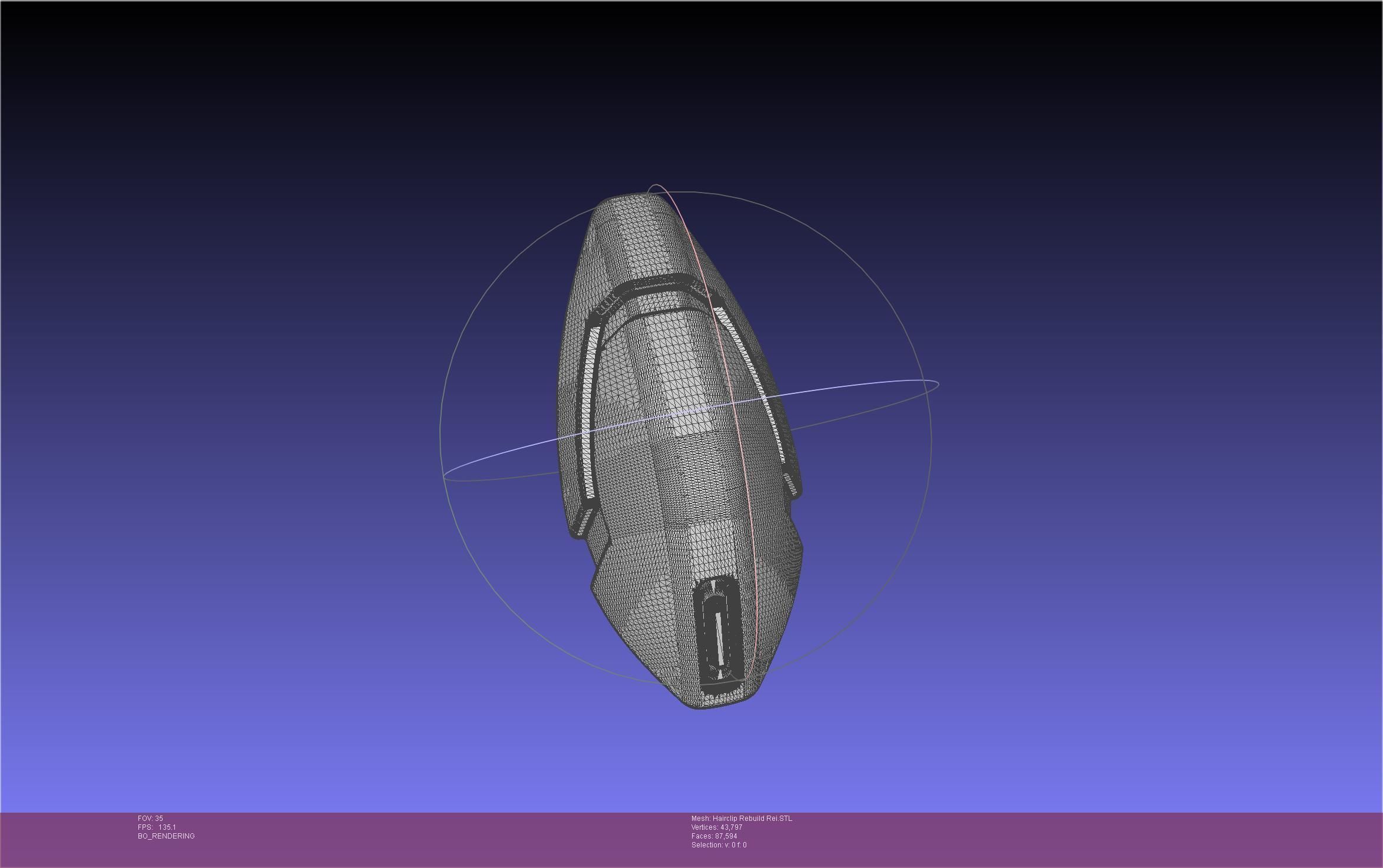 Evangelion Rebuild Rei Hairclip Printable Model 3D print model_24