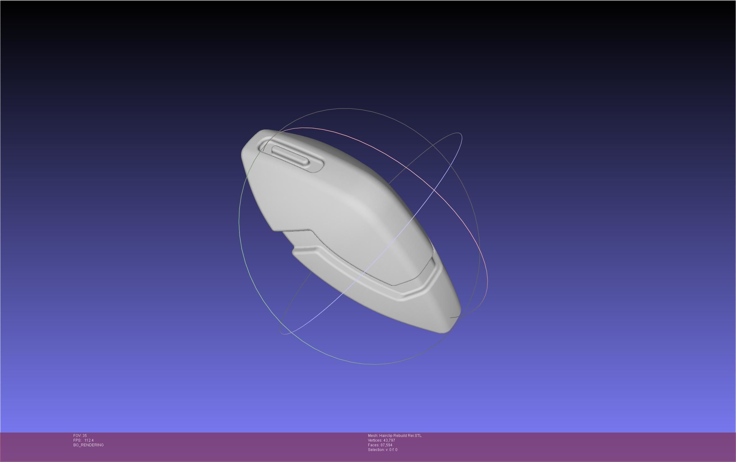 Evangelion Rebuild Rei Hairclip Printable Model 3D print model_69