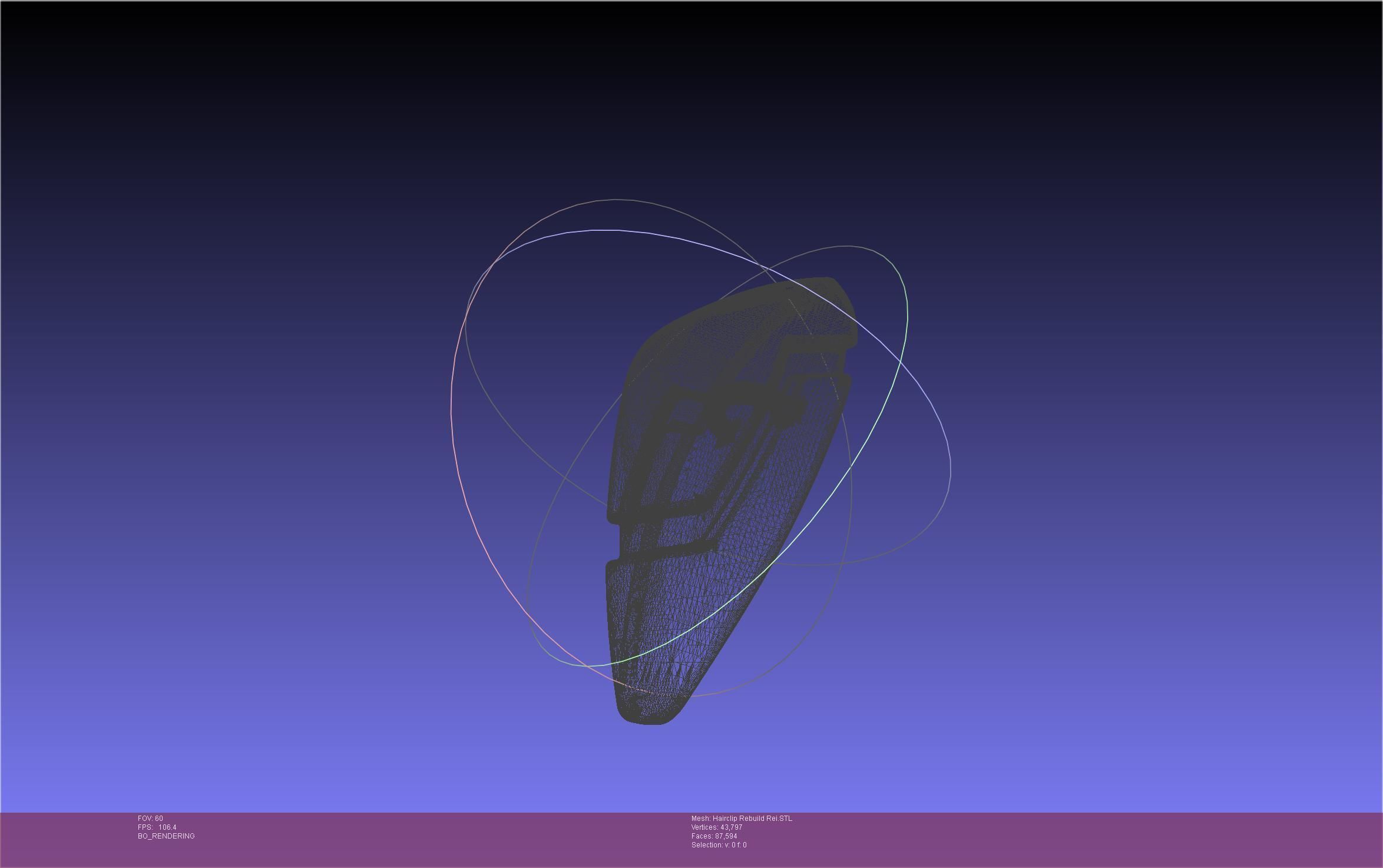 Evangelion Rebuild Rei Hairclip Printable Model 3D print model_10