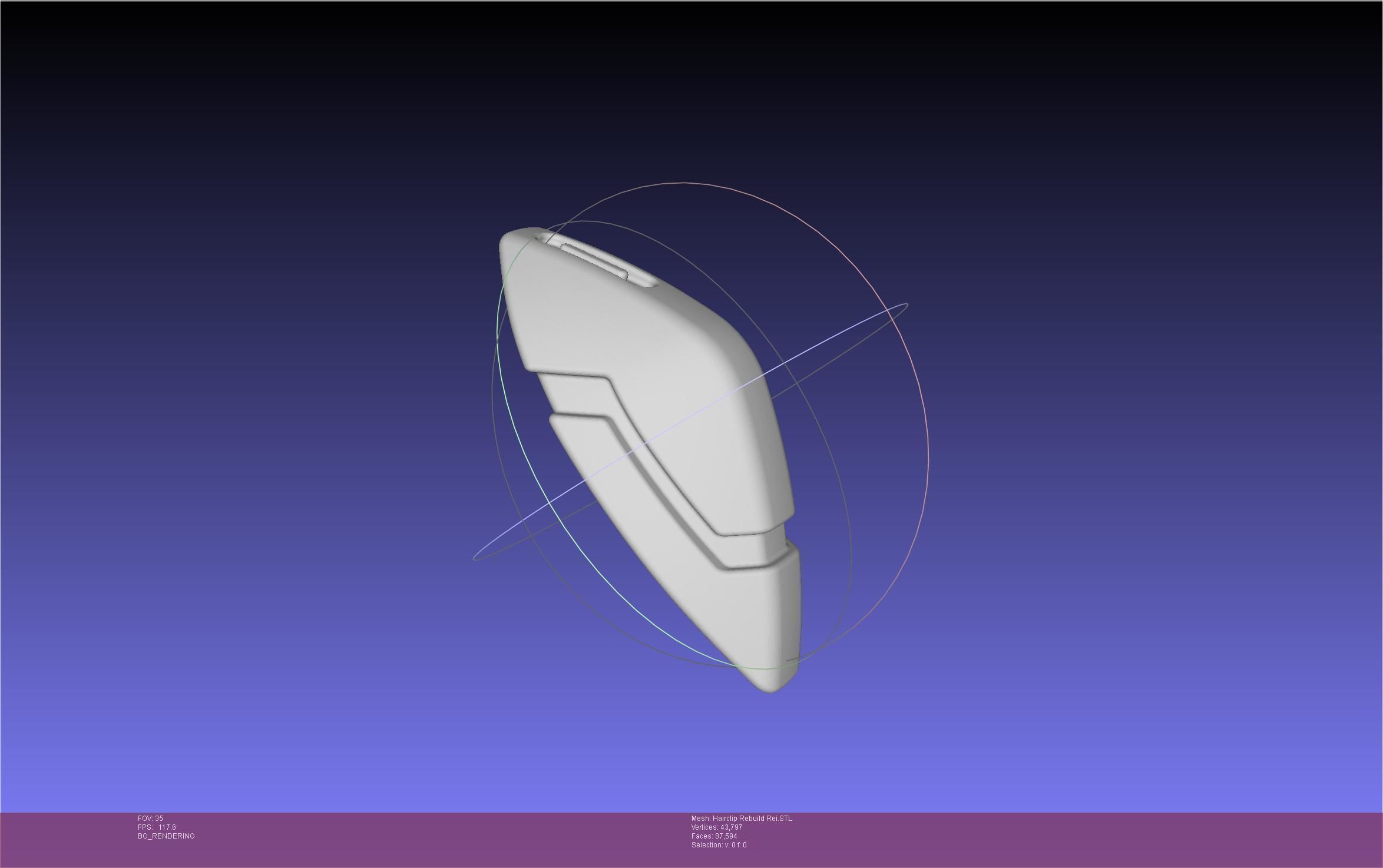 Evangelion Rebuild Rei Hairclip Printable Model 3D print model_58