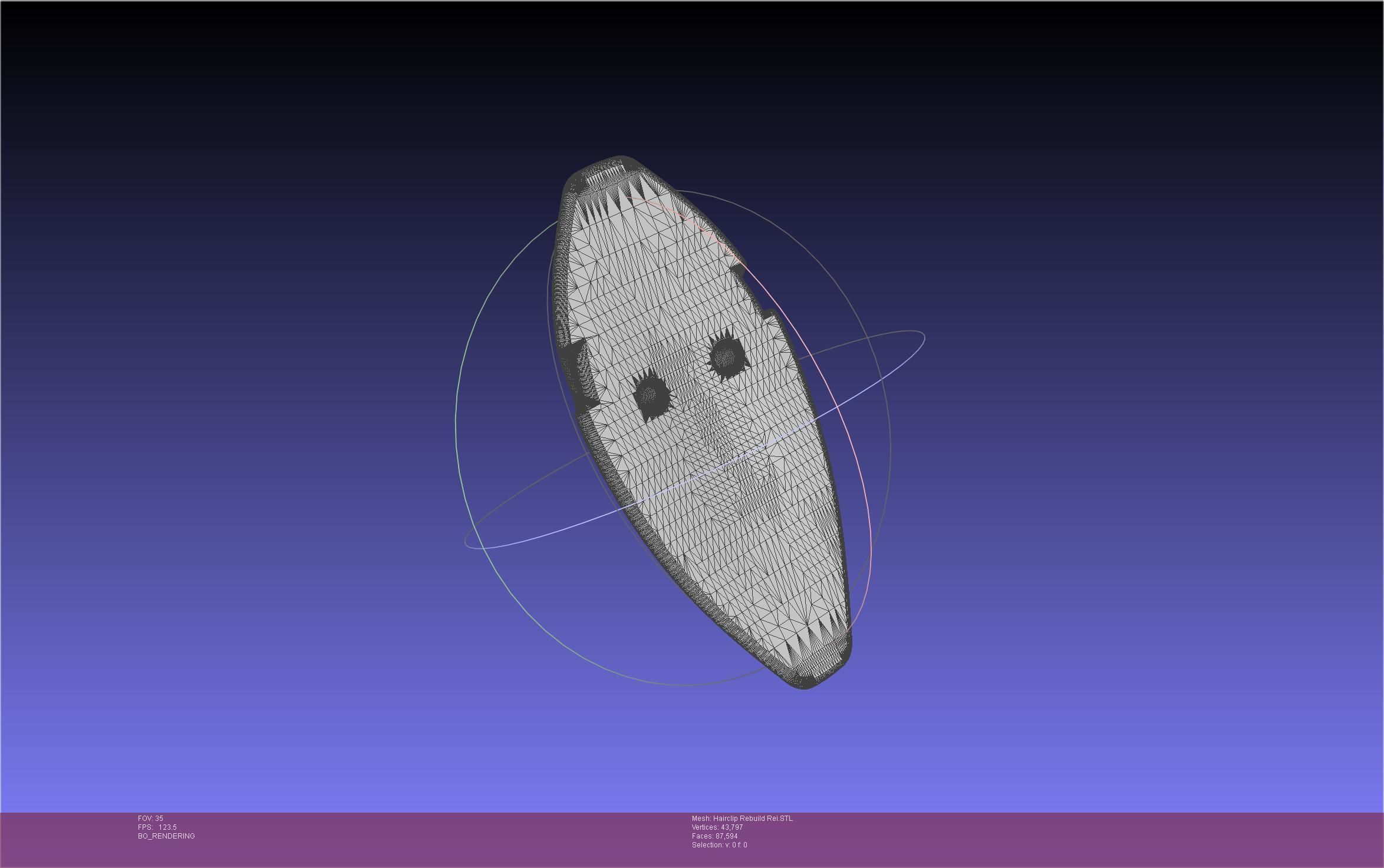 Evangelion Rebuild Rei Hairclip Printable Model 3D print model_38