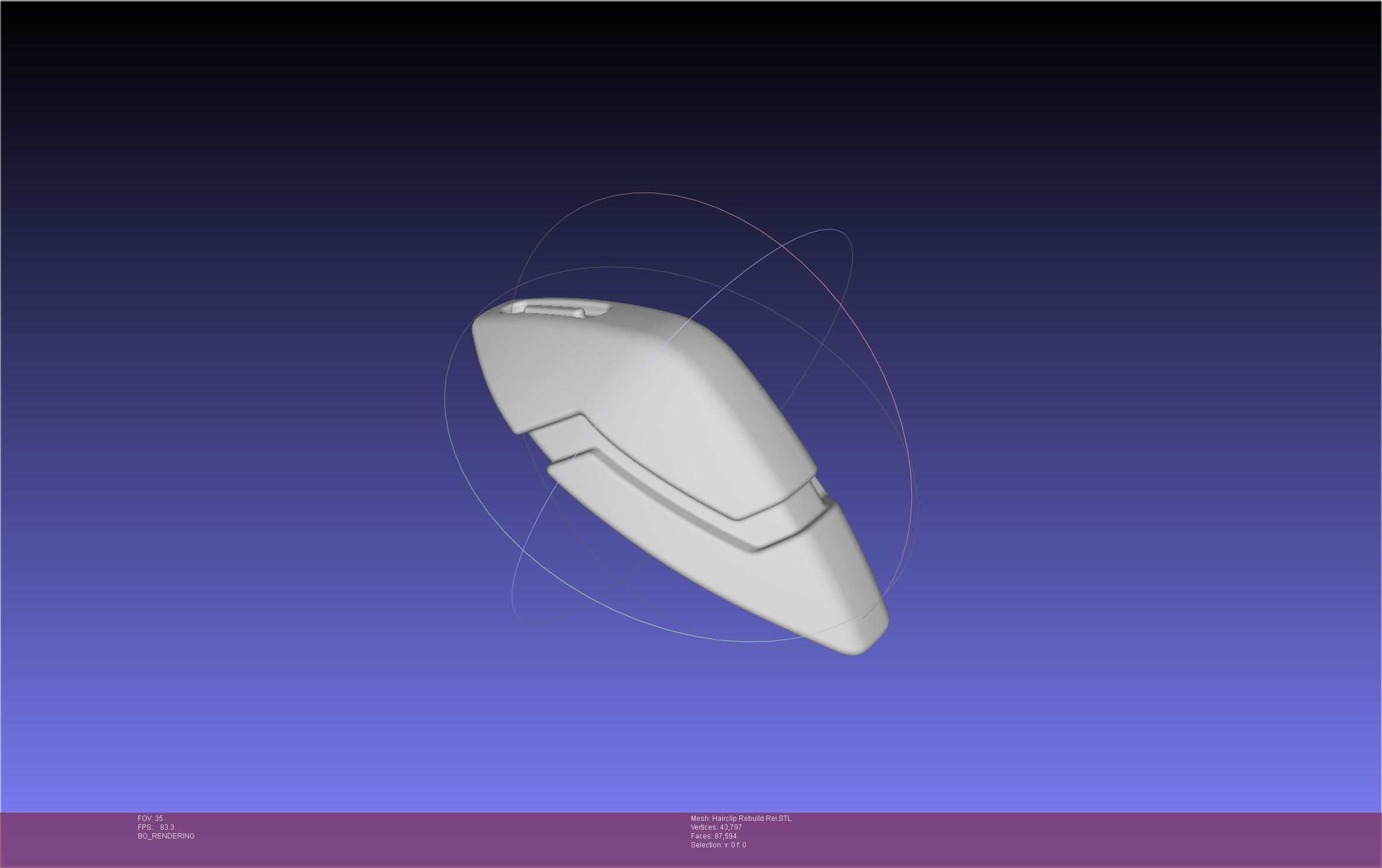 Evangelion Rebuild Rei Hairclip Printable Model 3D print model_52