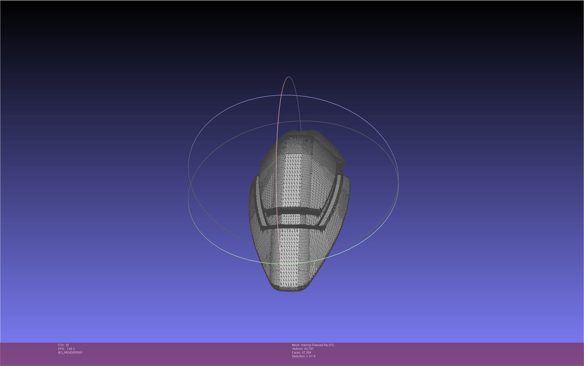 Evangelion Rebuild Rei Hairclip Printable Model 3D print model_40