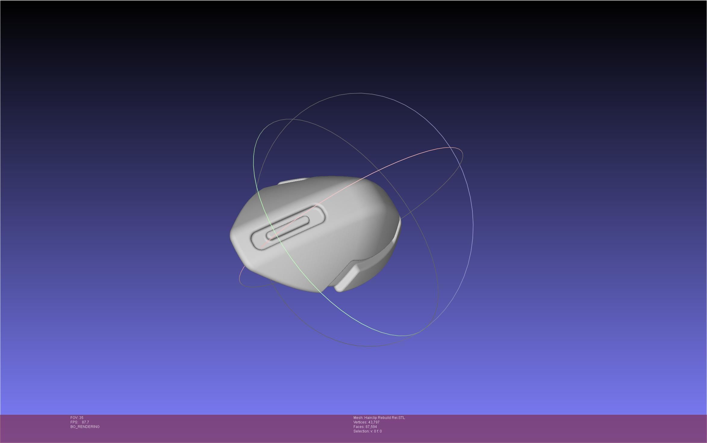 Evangelion Rebuild Rei Hairclip Printable Model 3D print model_78