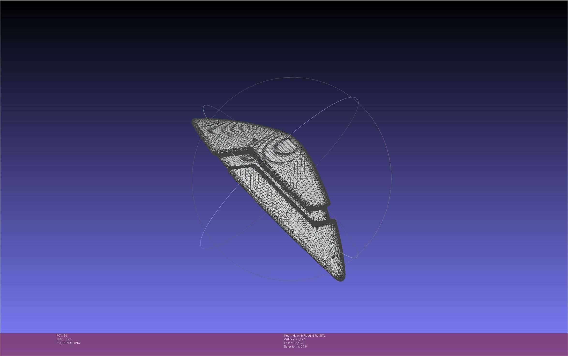 Evangelion Rebuild Rei Hairclip Printable Model 3D print model_2