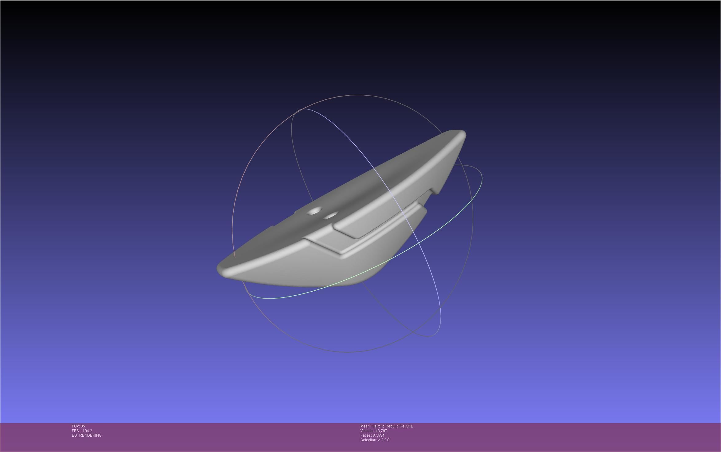 Evangelion Rebuild Rei Hairclip Printable Model 3D print model_63