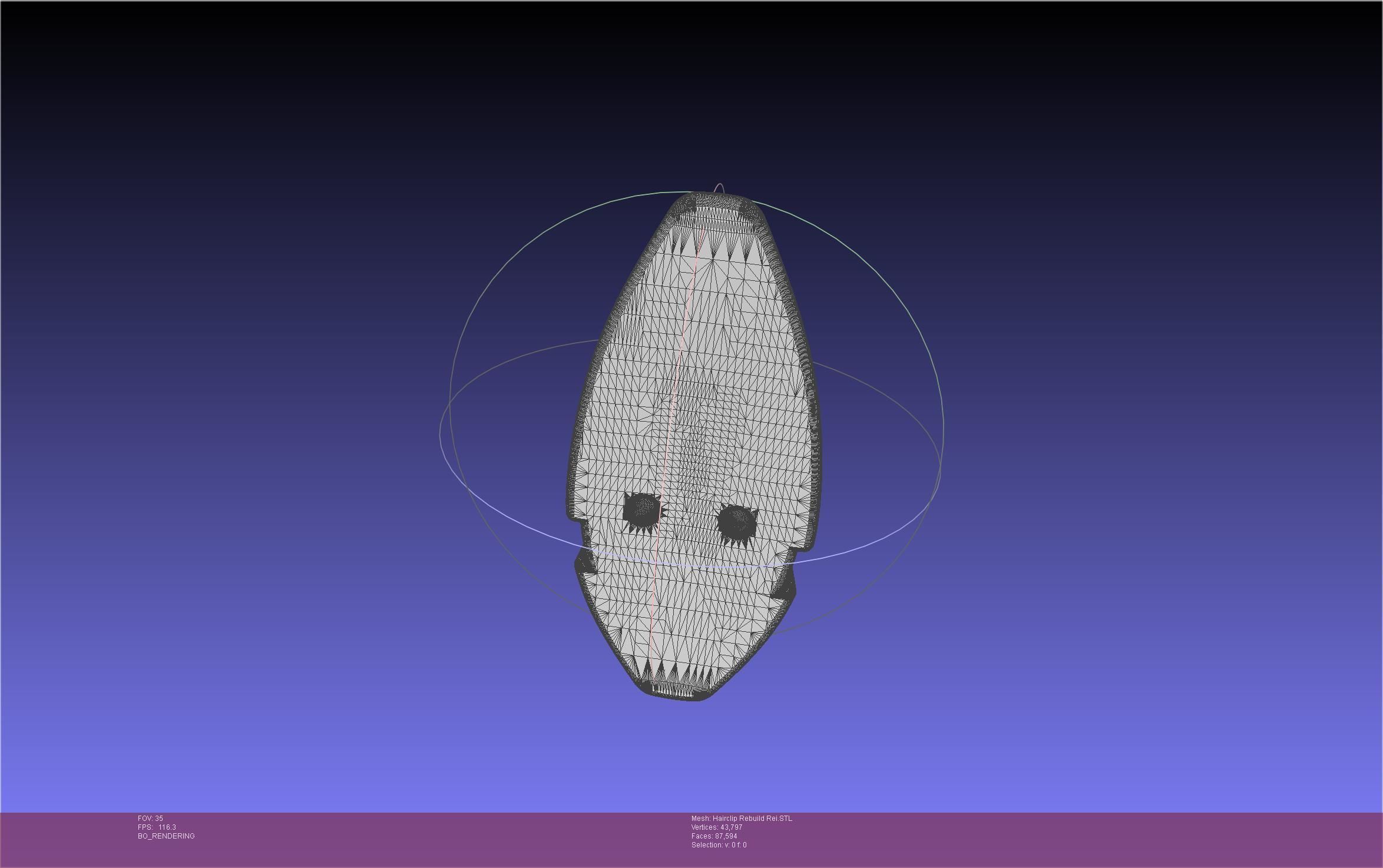 Evangelion Rebuild Rei Hairclip Printable Model 3D print model_47