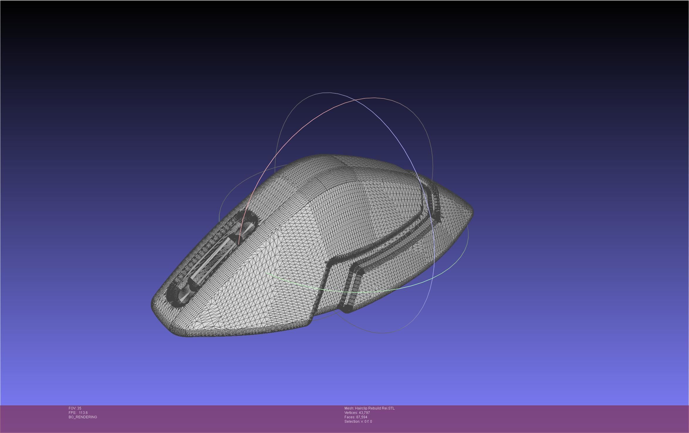 Evangelion Rebuild Rei Hairclip Printable Model 3D print model_86