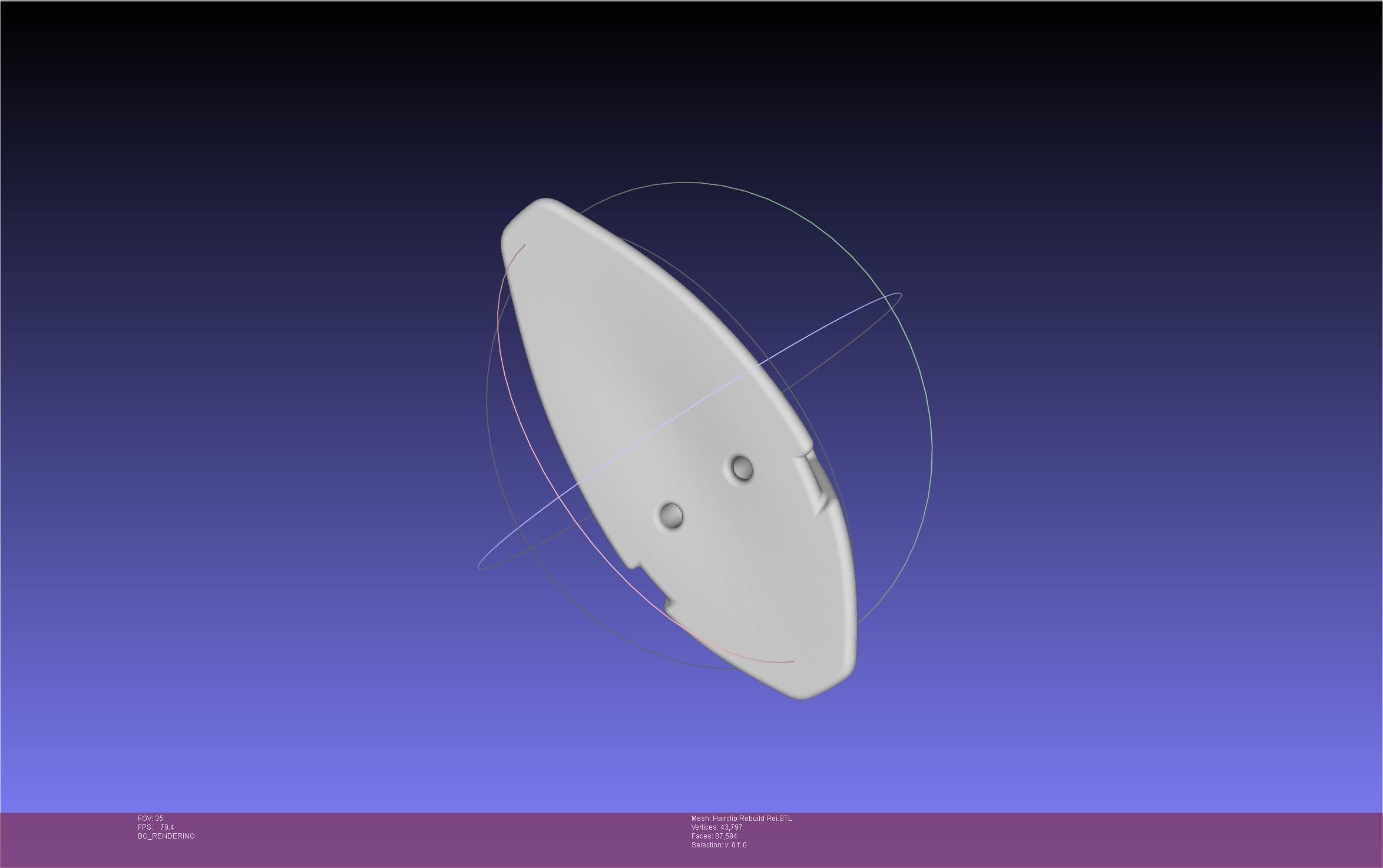 Evangelion Rebuild Rei Hairclip Printable Model 3D print model_70