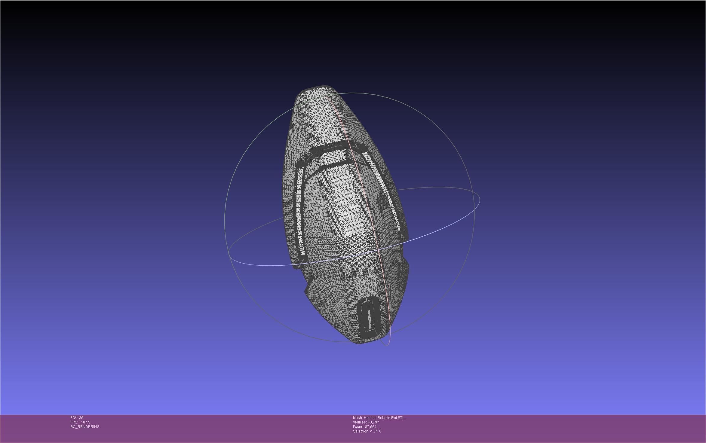 Evangelion Rebuild Rei Hairclip Printable Model 3D print model_49