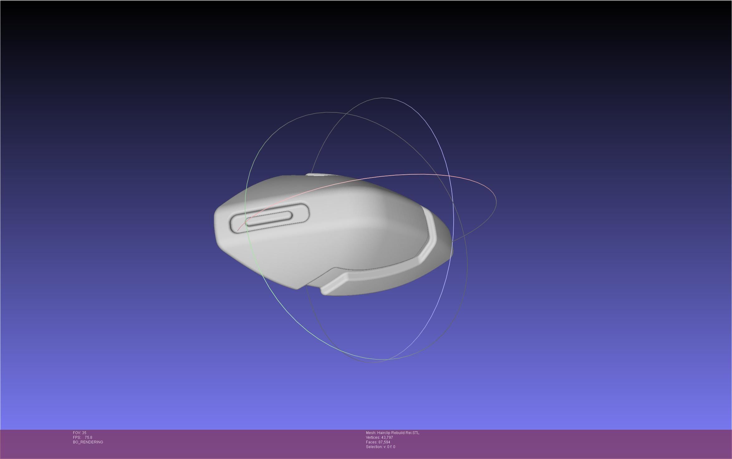 Evangelion Rebuild Rei Hairclip Printable Model 3D print model_77