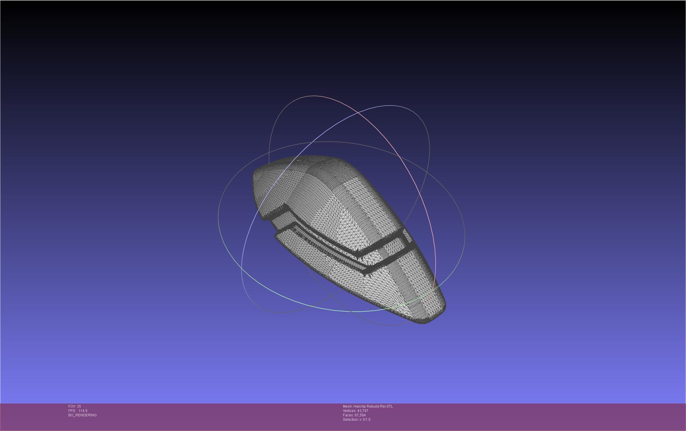 Evangelion Rebuild Rei Hairclip Printable Model 3D print model_27