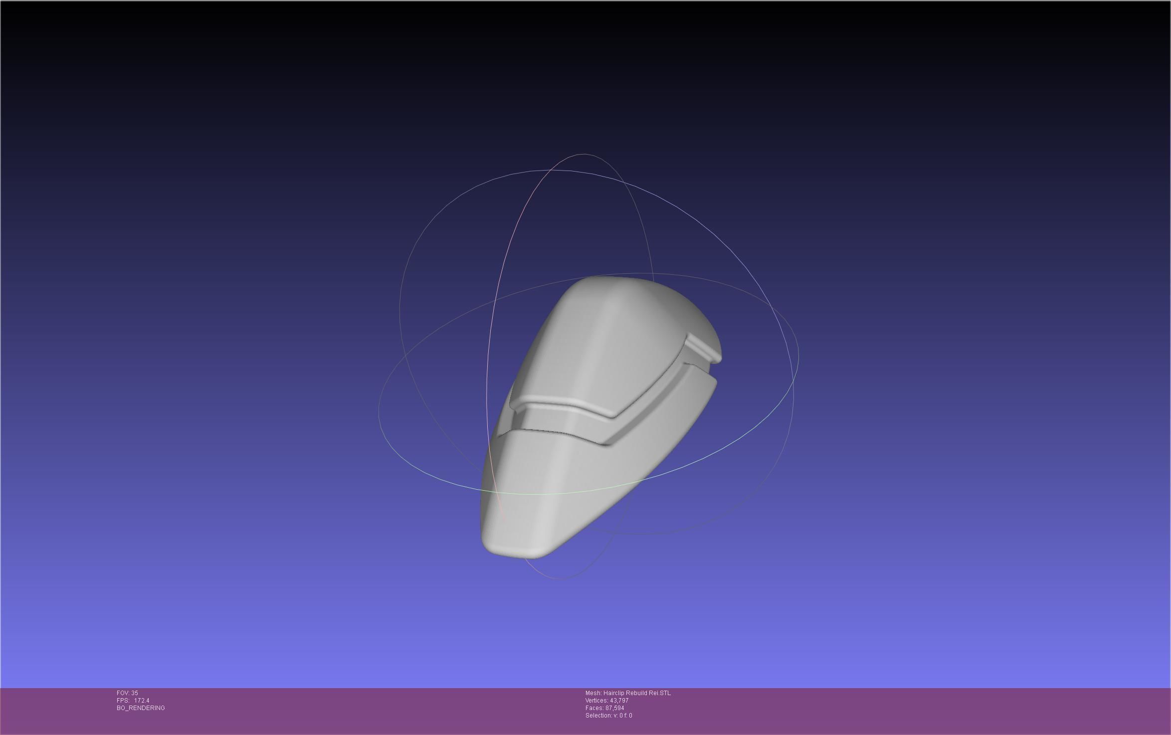 Evangelion Rebuild Rei Hairclip Printable Model 3D print model_51