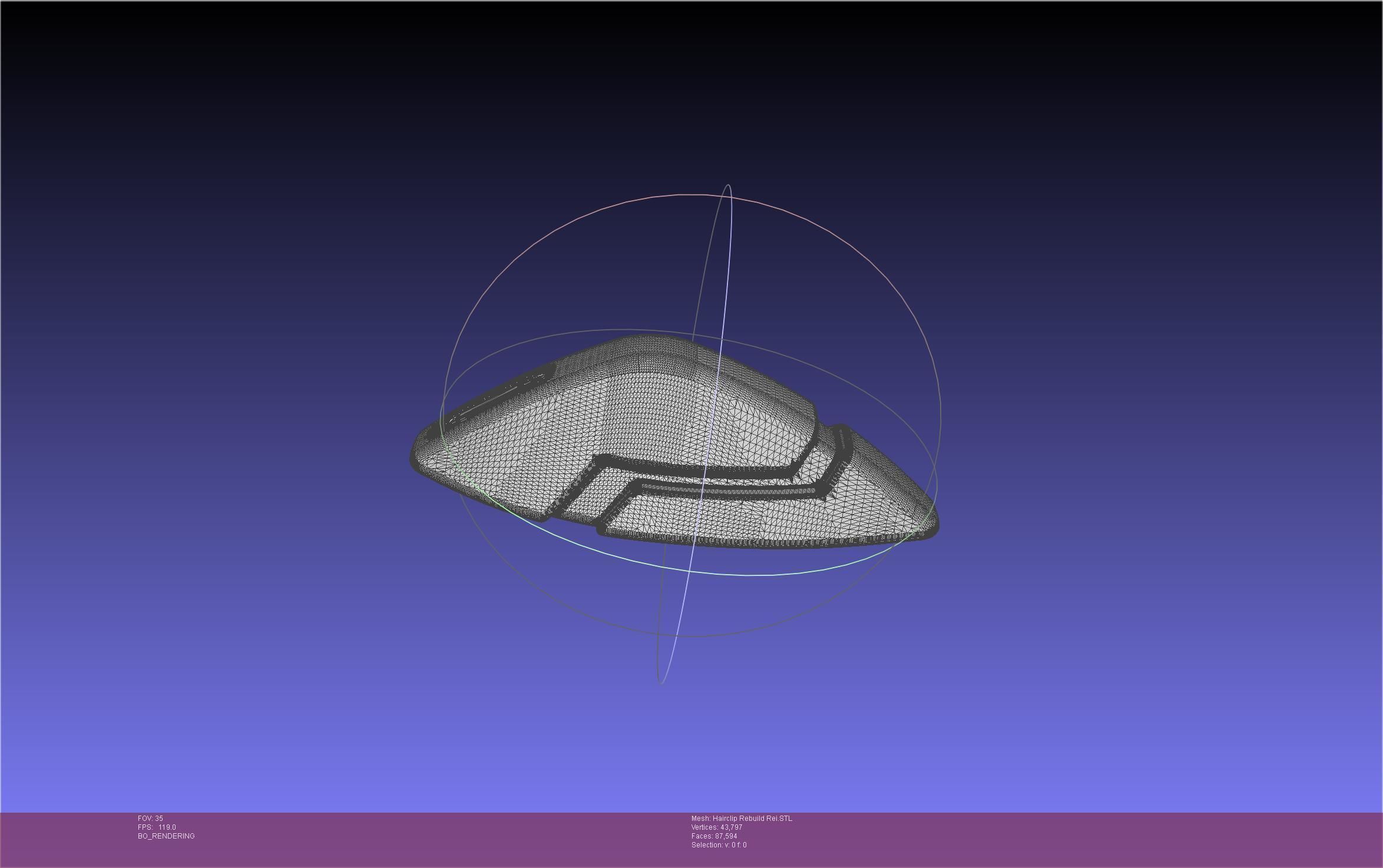 Evangelion Rebuild Rei Hairclip Printable Model 3D print model_28