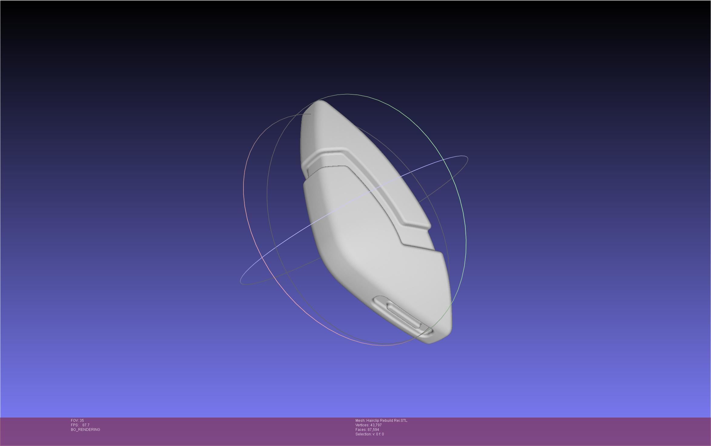 Evangelion Rebuild Rei Hairclip Printable Model 3D print model_72