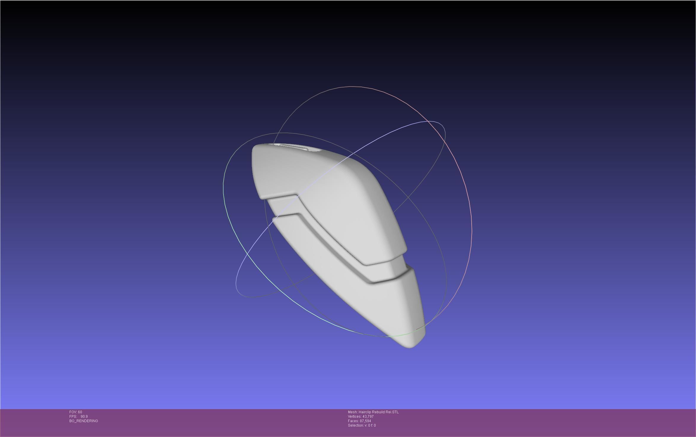 Evangelion Rebuild Rei Hairclip Printable Model 3D print model_1