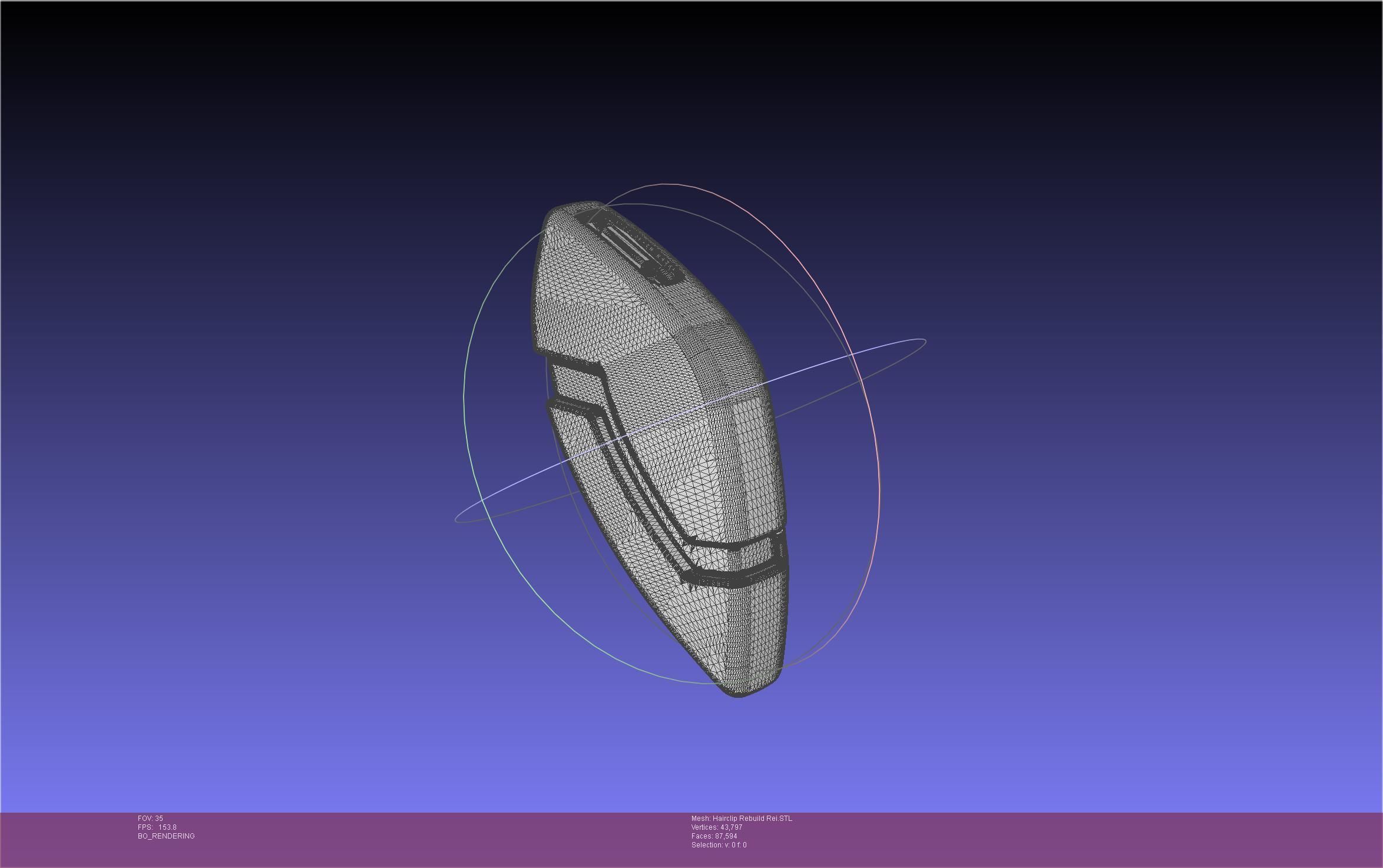 Evangelion Rebuild Rei Hairclip Printable Model 3D print model_39