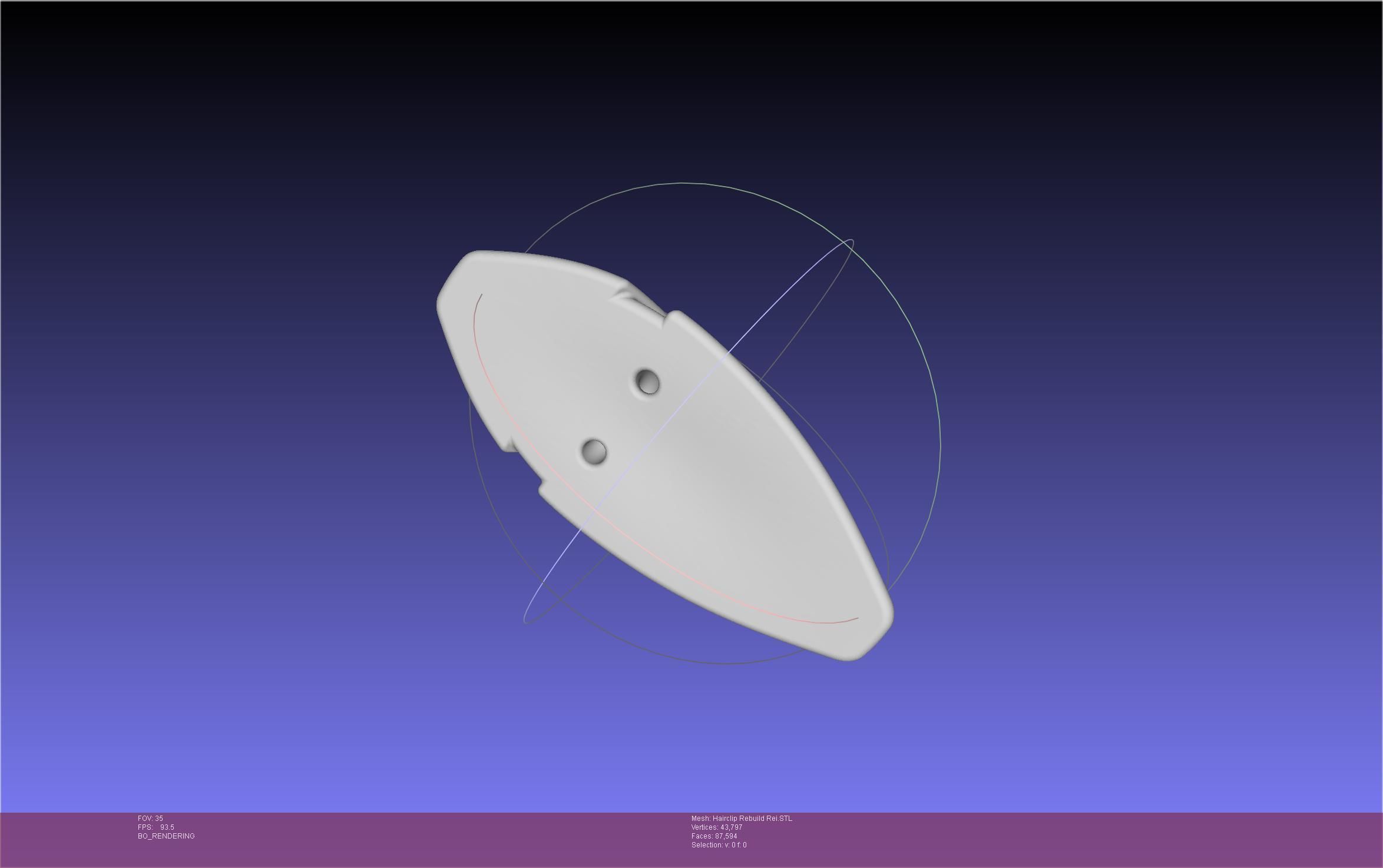 Evangelion Rebuild Rei Hairclip Printable Model 3D print model_57