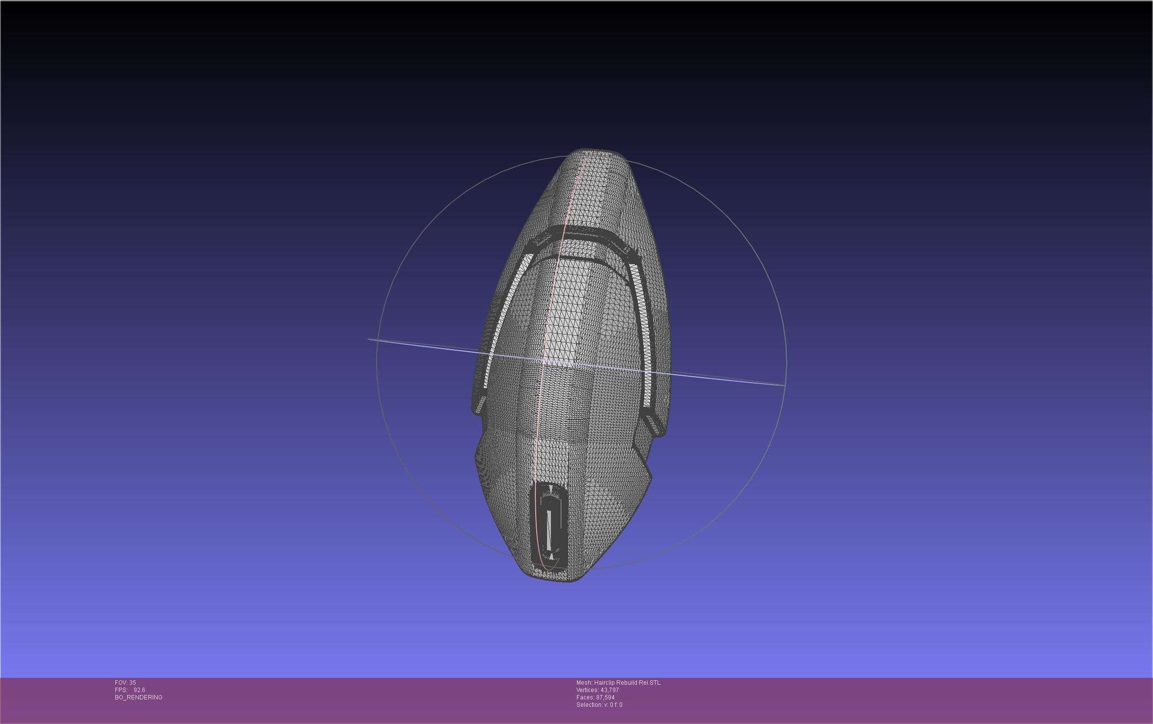 Evangelion Rebuild Rei Hairclip Printable Model 3D print model_23