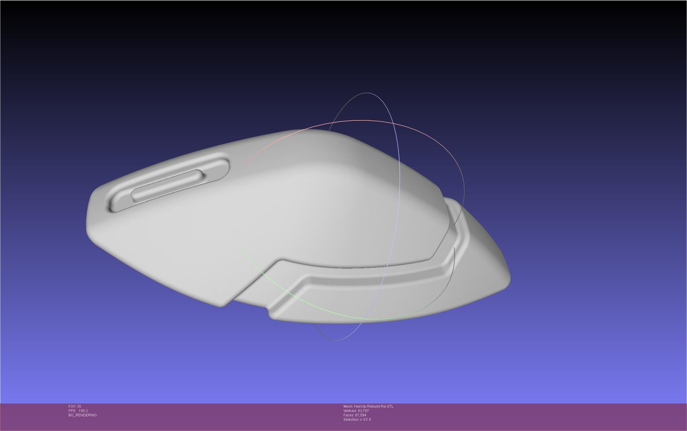 Evangelion Rebuild Rei Hairclip Printable Model 3D print model_80