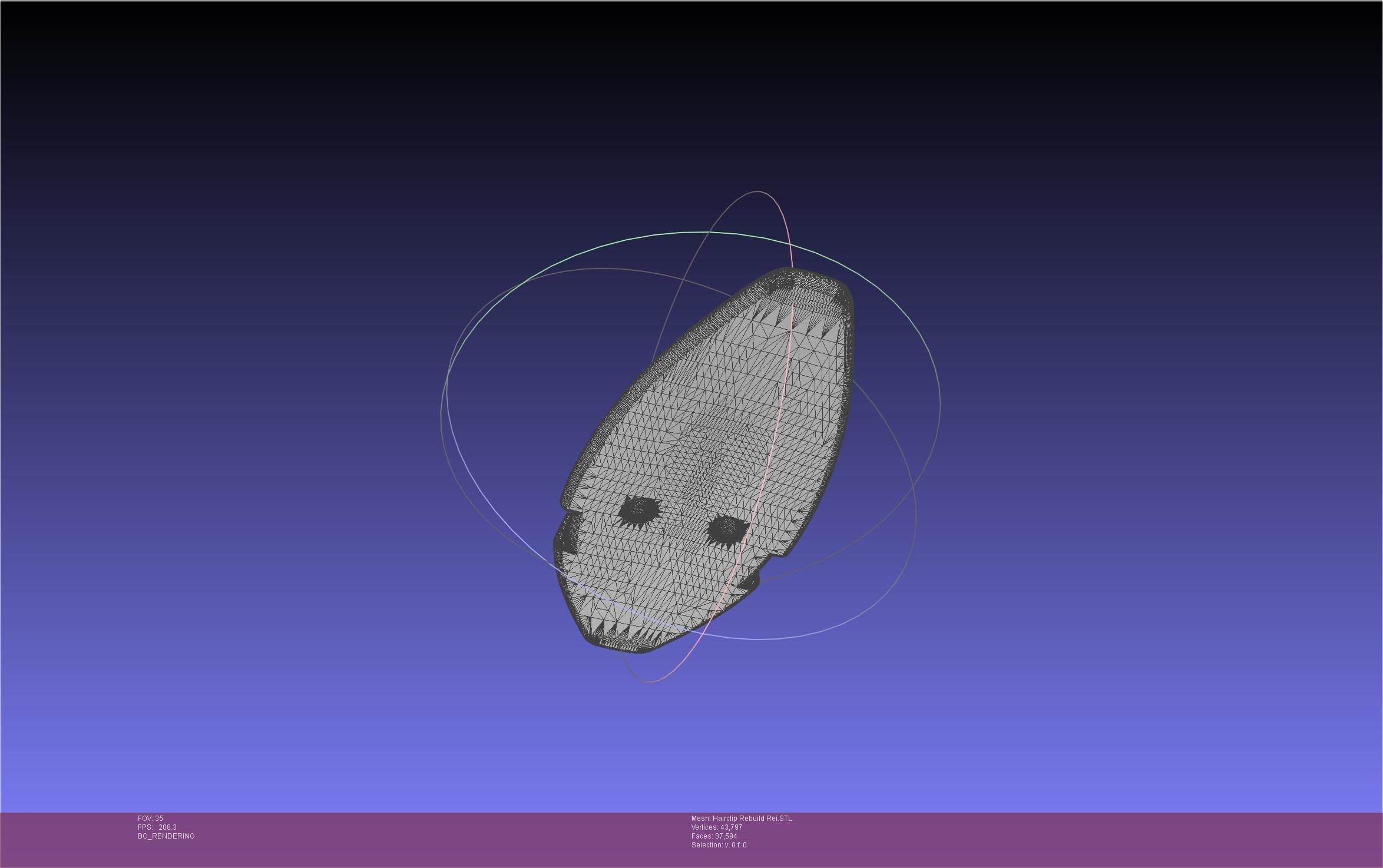 Evangelion Rebuild Rei Hairclip Printable Model 3D print model_32