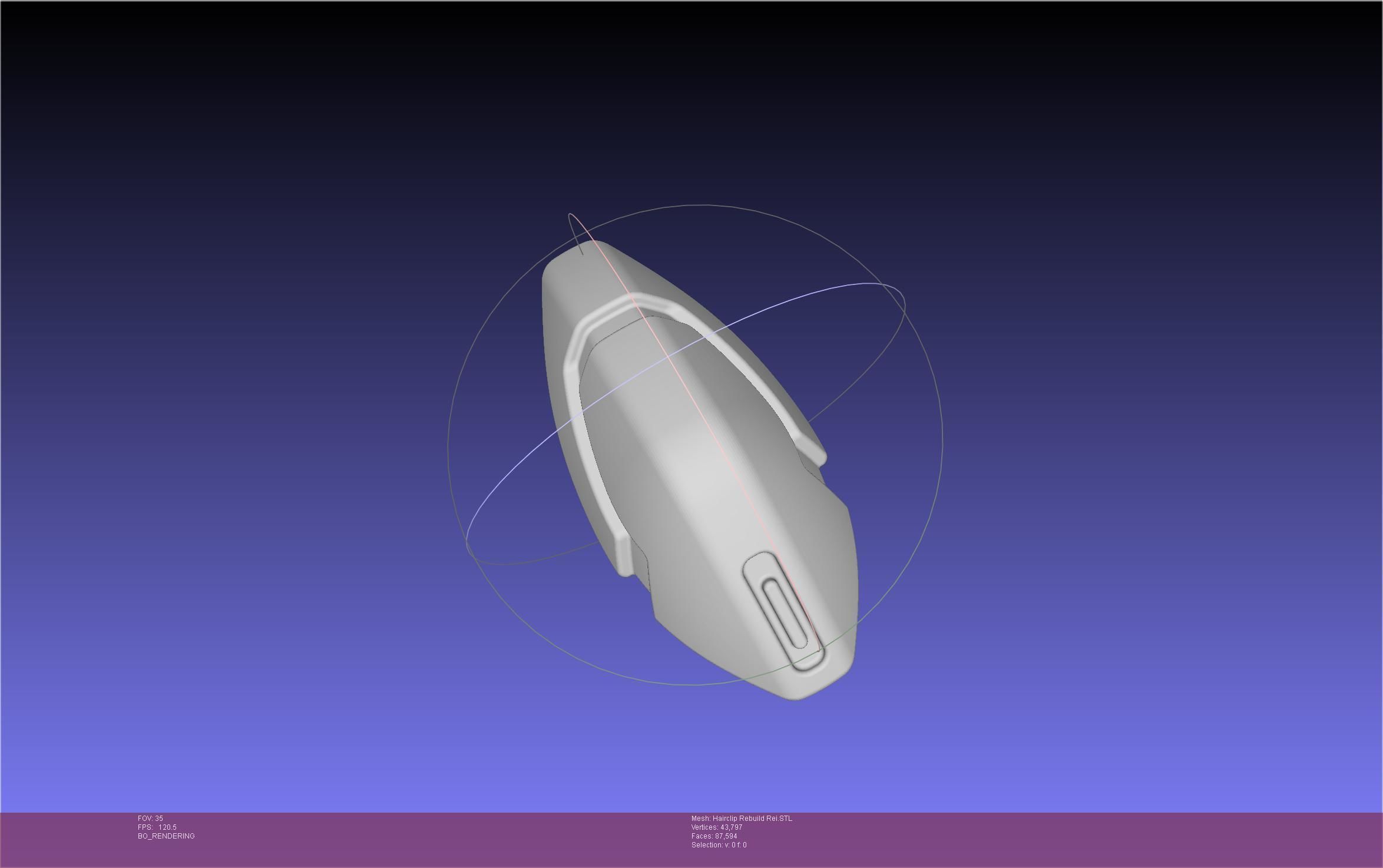 Evangelion Rebuild Rei Hairclip Printable Model 3D print model_73