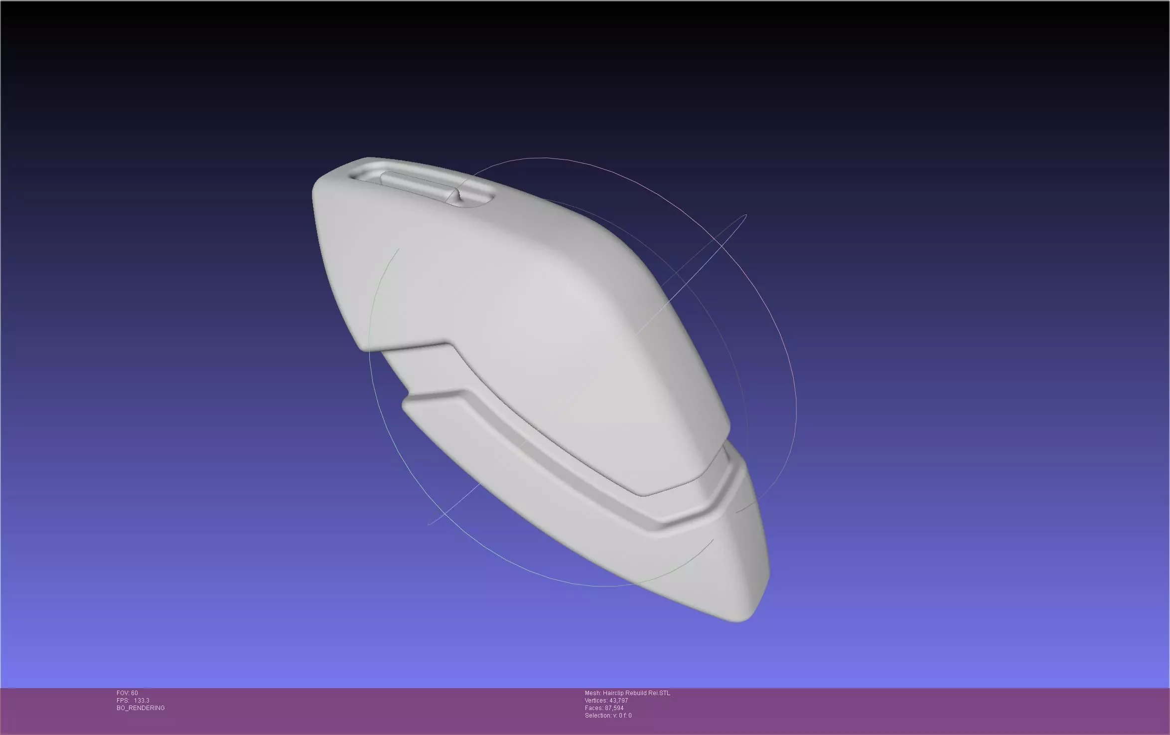 Evangelion Rebuild Rei Hairclip Printable Model 3D print model_0