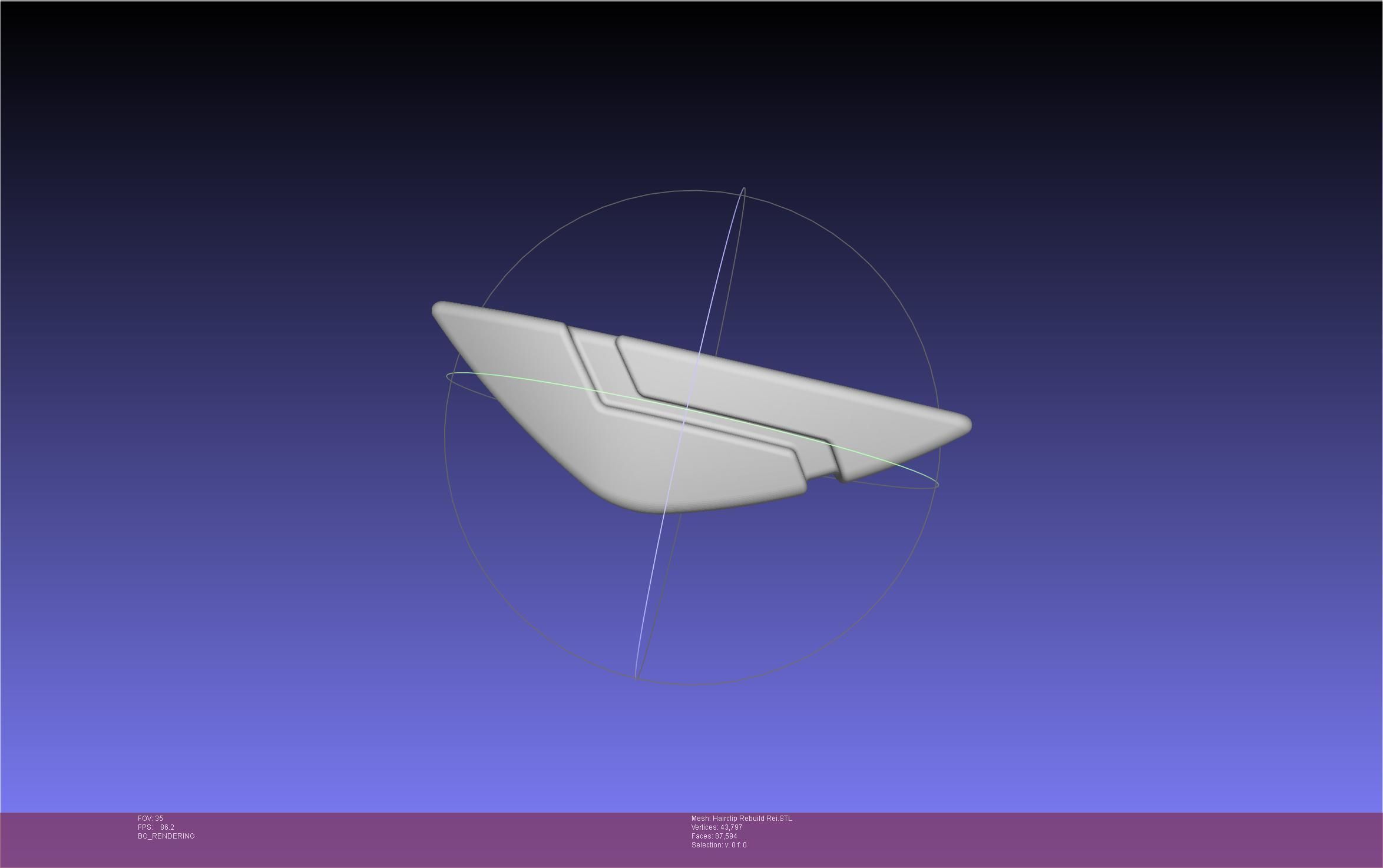 Evangelion Rebuild Rei Hairclip Printable Model 3D print model_55