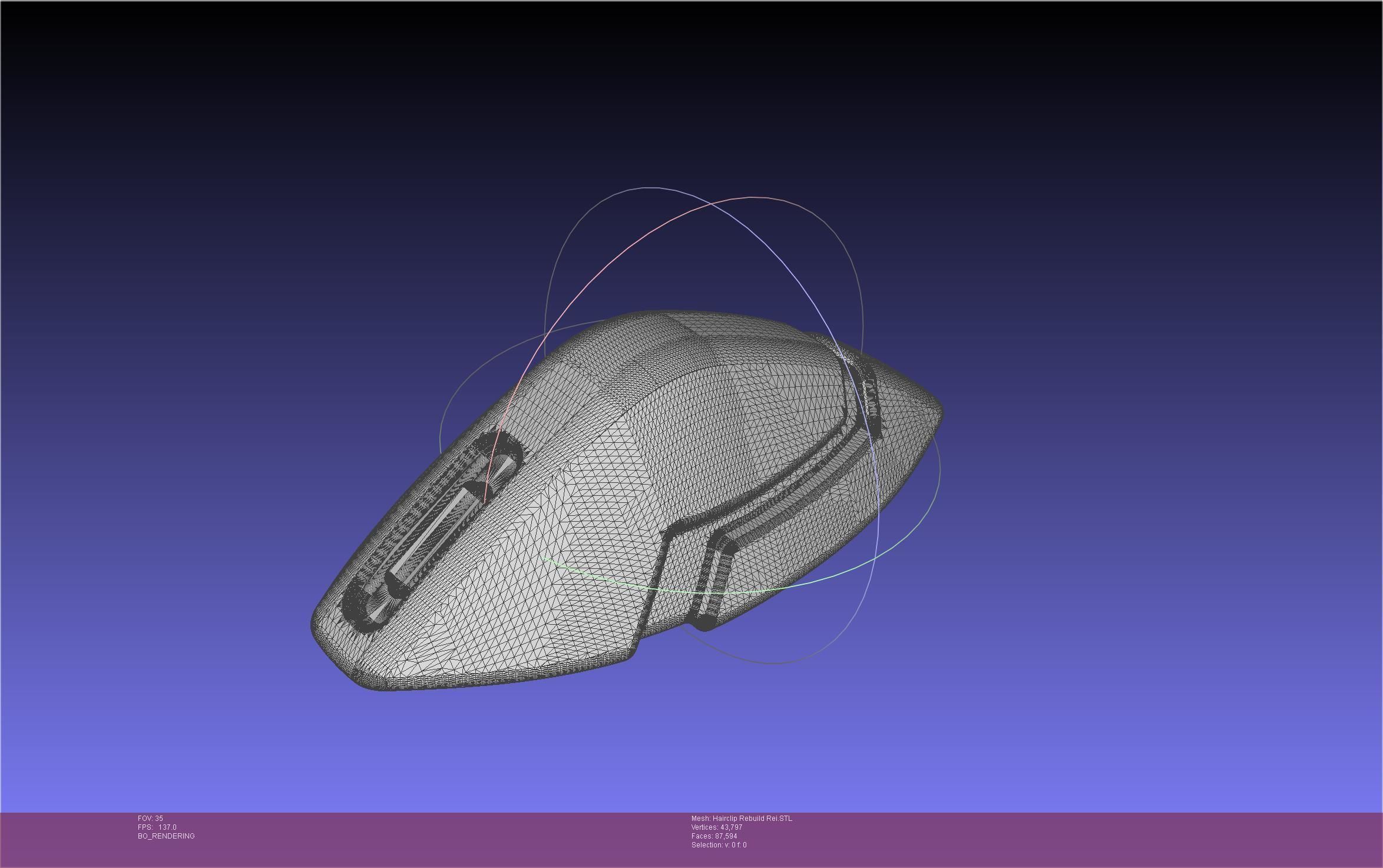 Evangelion Rebuild Rei Hairclip Printable Model 3D print model_87