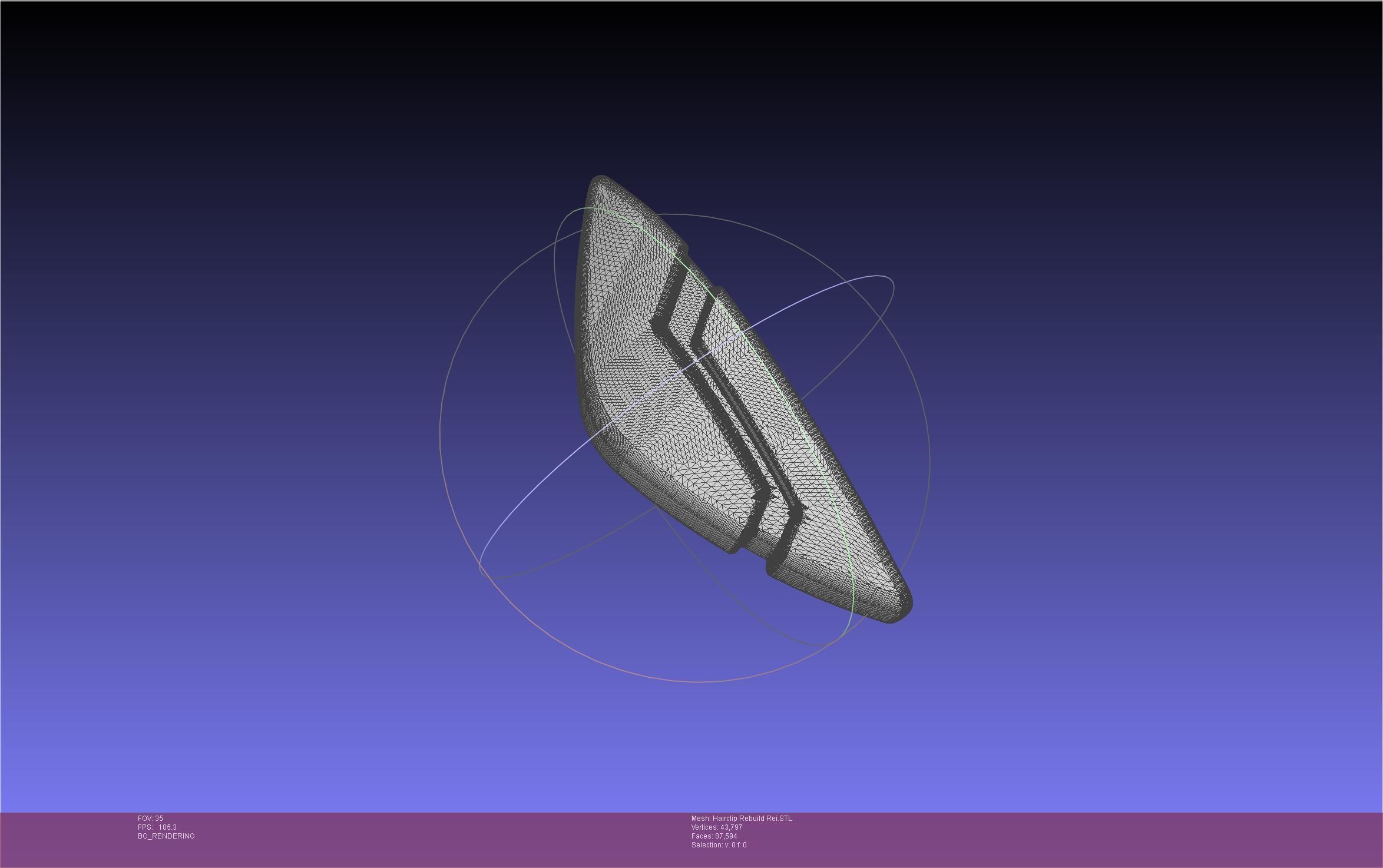 Evangelion Rebuild Rei Hairclip Printable Model 3D print model_37