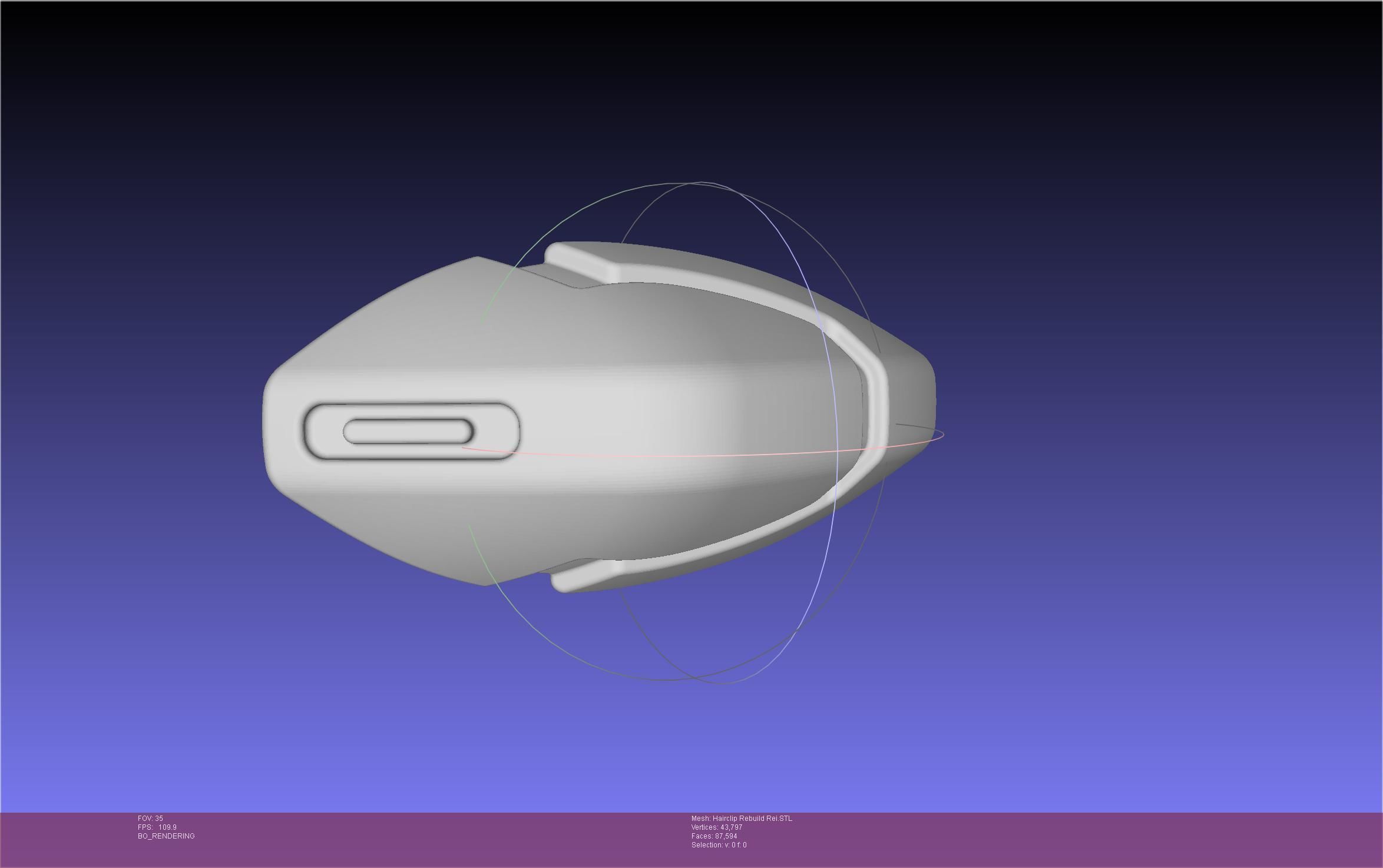 Evangelion Rebuild Rei Hairclip Printable Model 3D print model_82