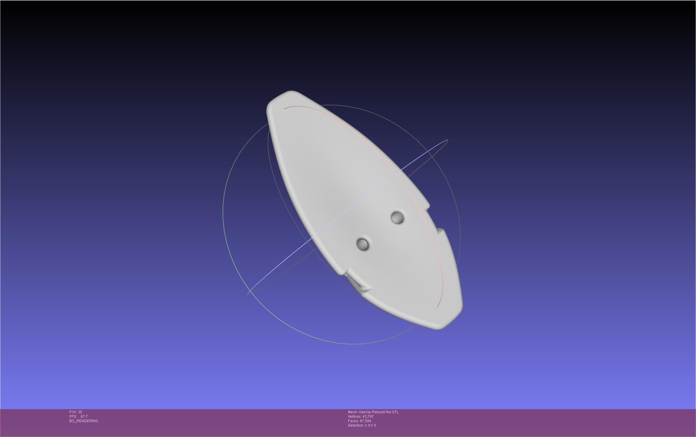 Evangelion Rebuild Rei Hairclip Printable Model 3D print model_71