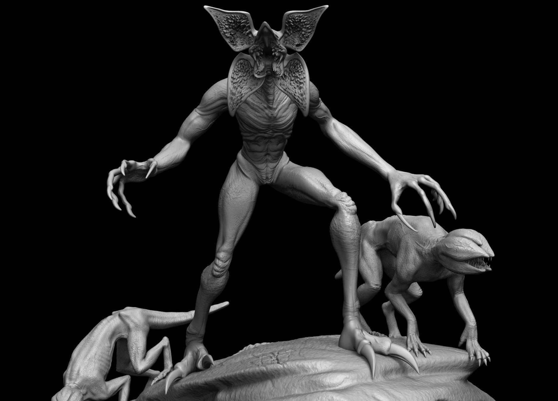 Diorama Demogorgon STL Files 3D print model_10