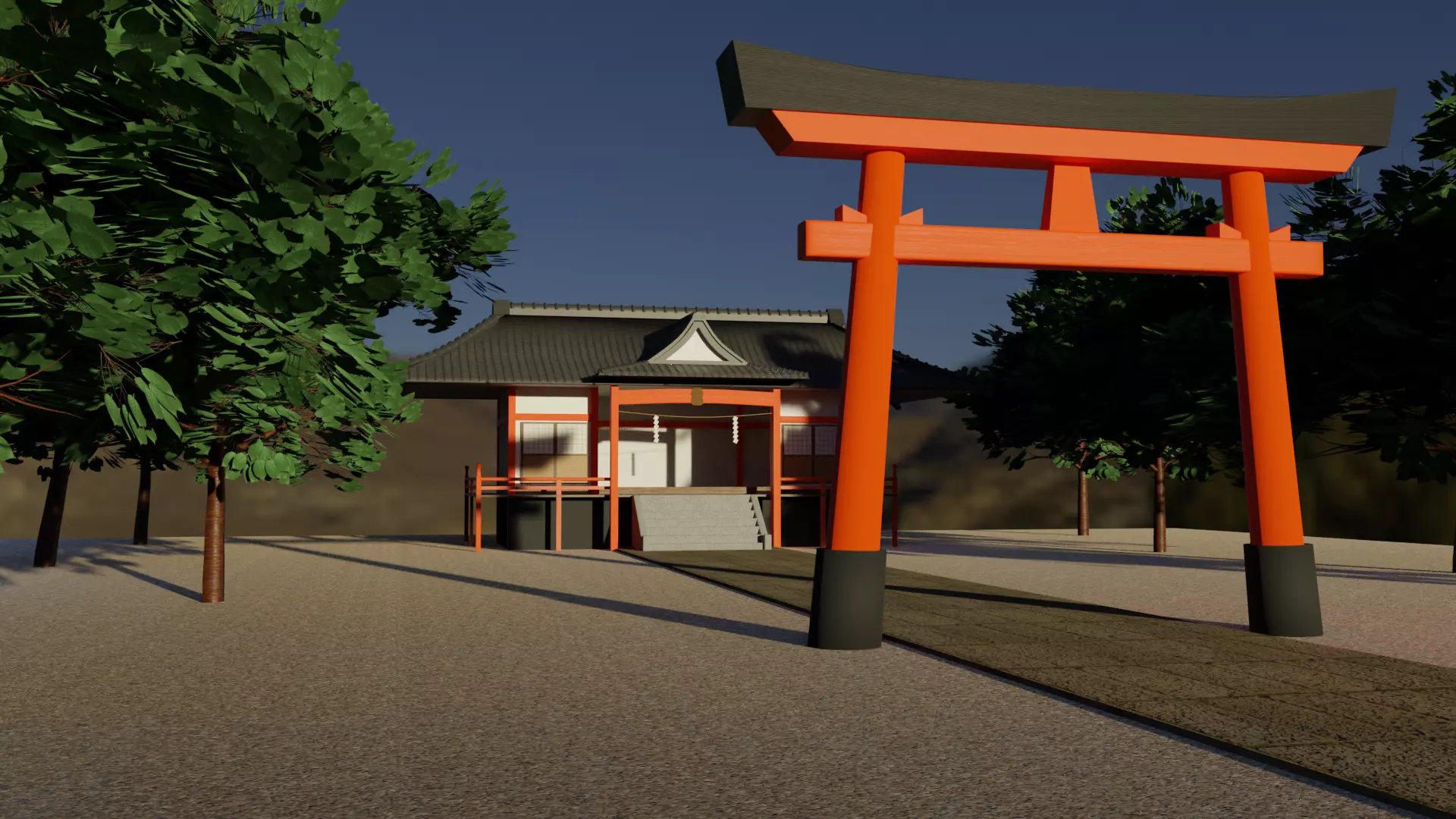 Japanese Shrine Free 3D model