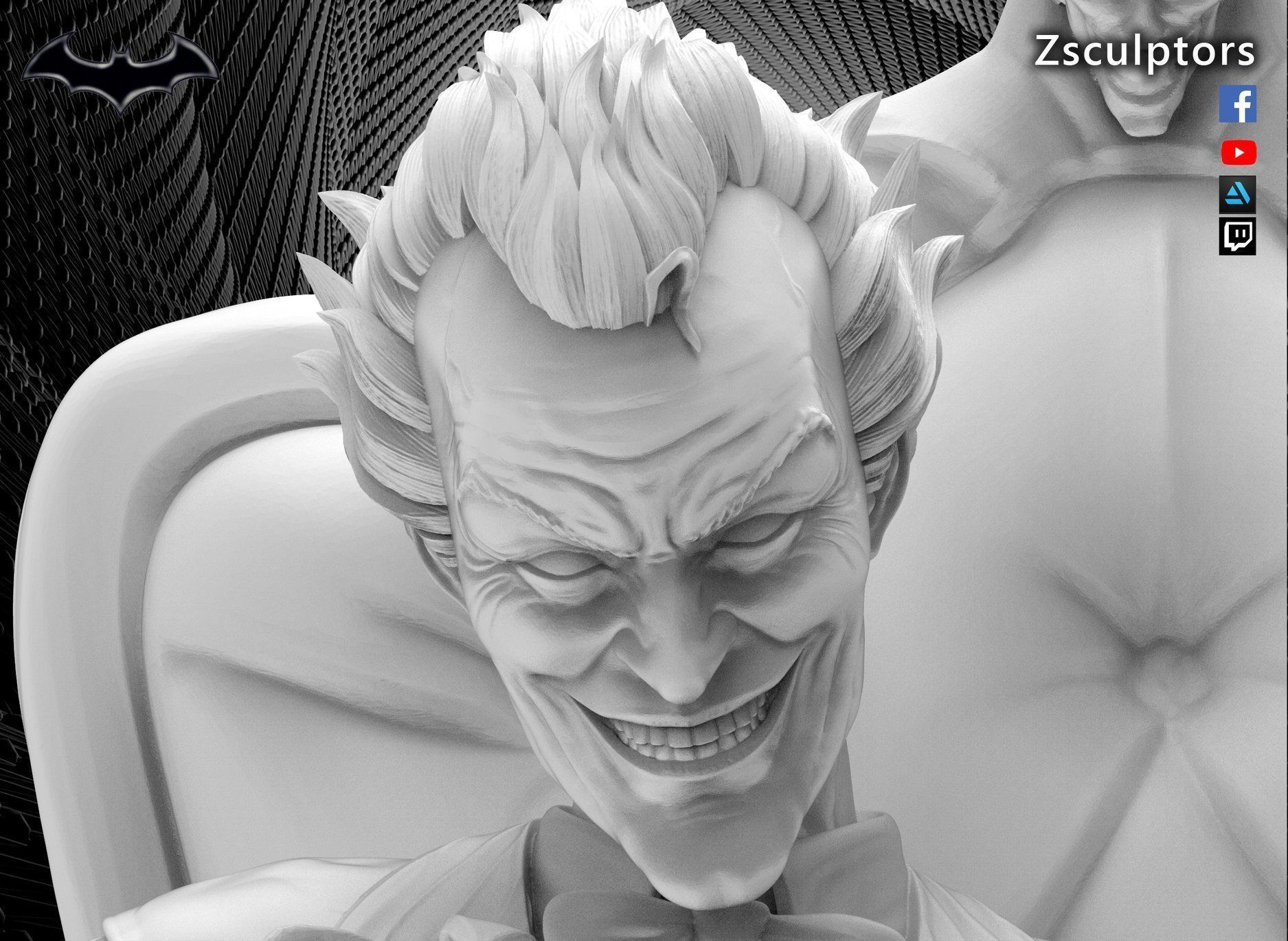 Diorama JOKER and HARLEY 3D print model_4