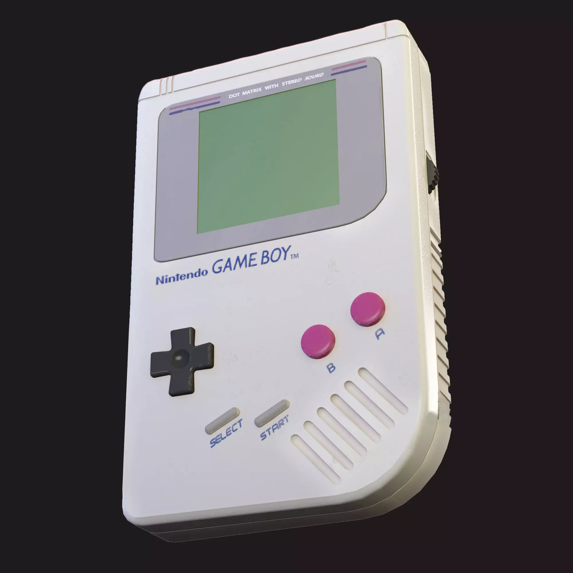 Nintendo Gameboy Retro 3D model Free low-poly 3D model