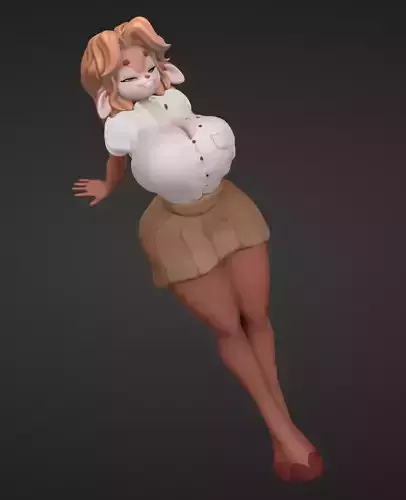 Fiona Fawnbags  Low-poly 3D model
