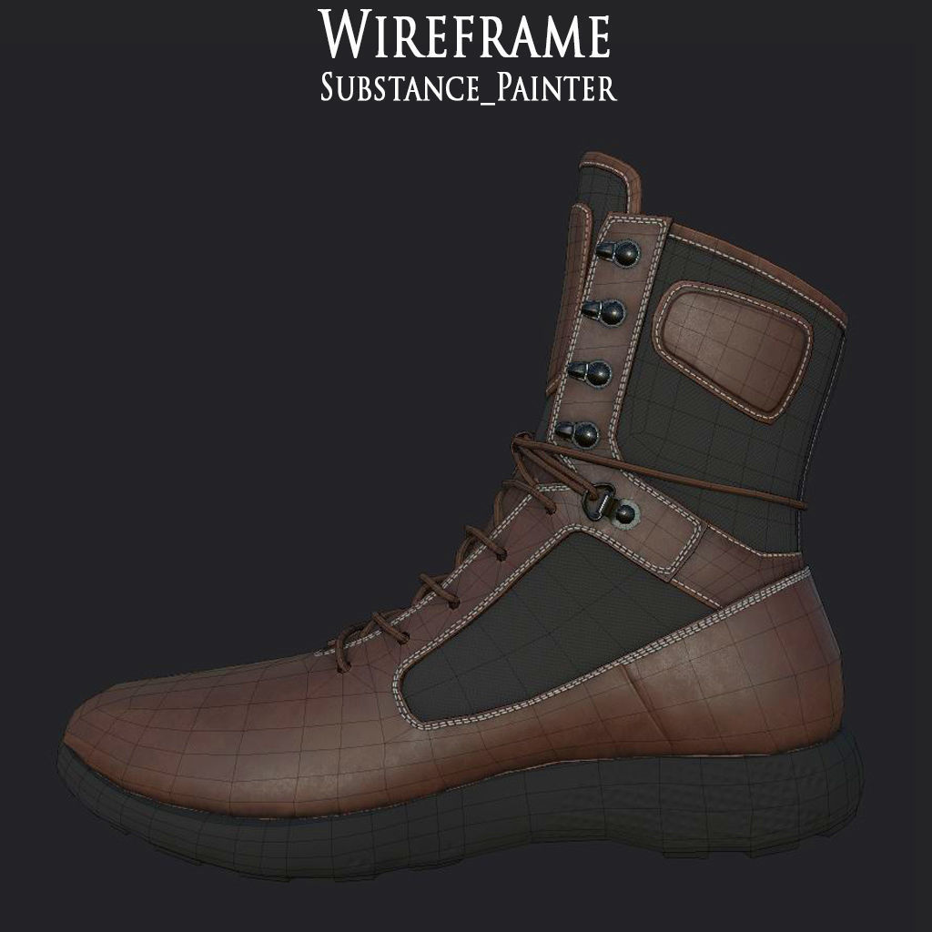 Timberland Boots 9 variation Low Poly Collection  _8