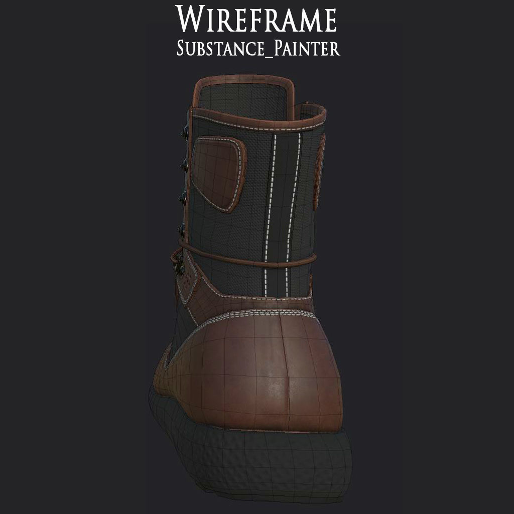 Timberland Boots 9 variation Low Poly Collection  _10