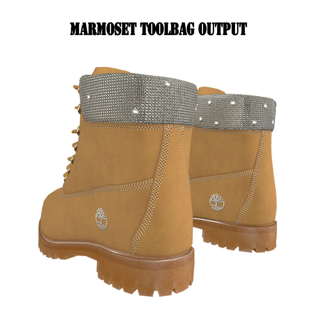 Timberland Boots 9 variation Low Poly Collection  _34