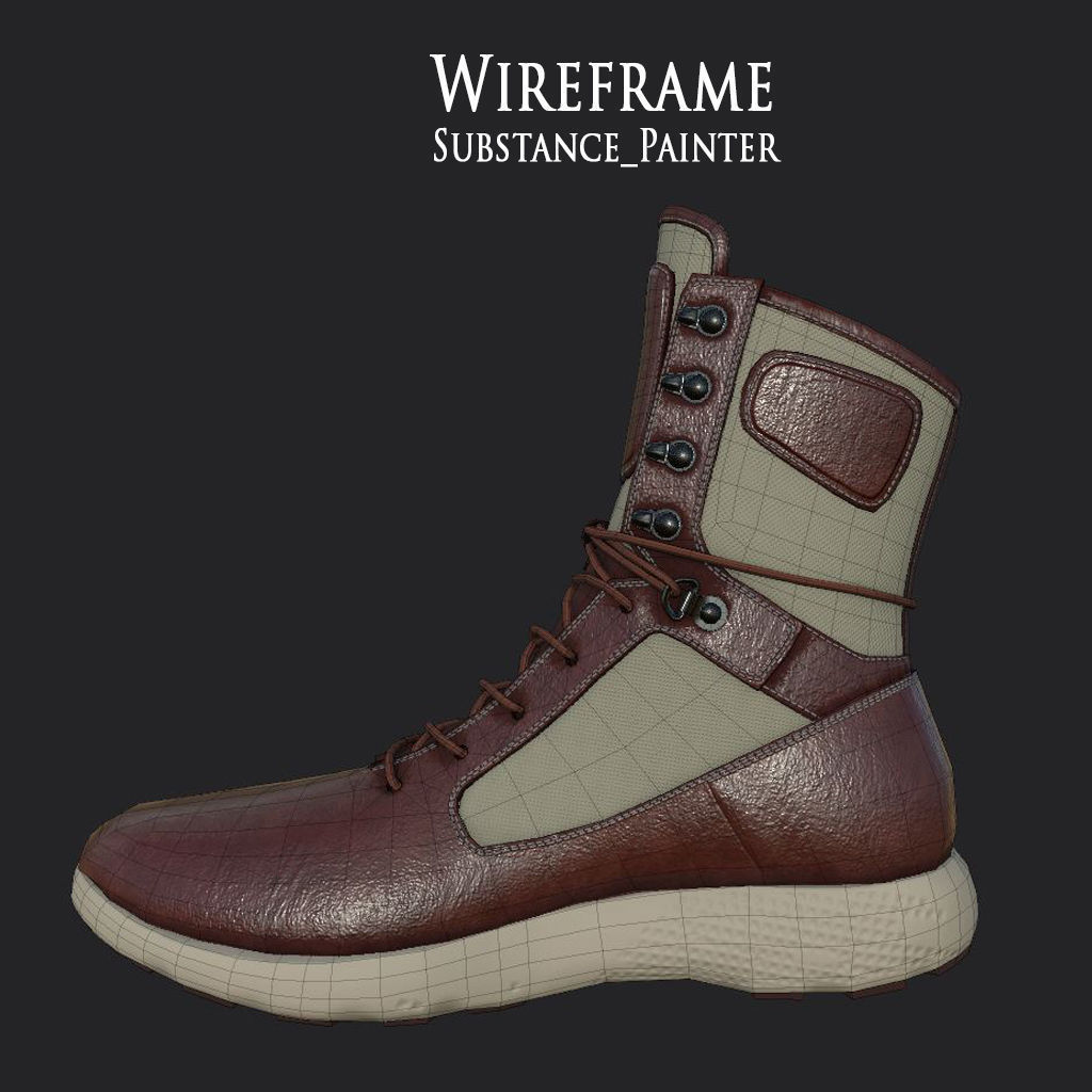 Timberland Boots 9 variation Low Poly Collection  _21