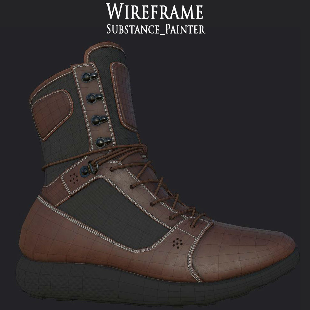 Timberland Boots 9 variation Low Poly Collection  _14