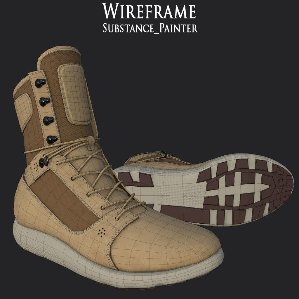 Timberland Boots 9 variation Low Poly Collection  _24
