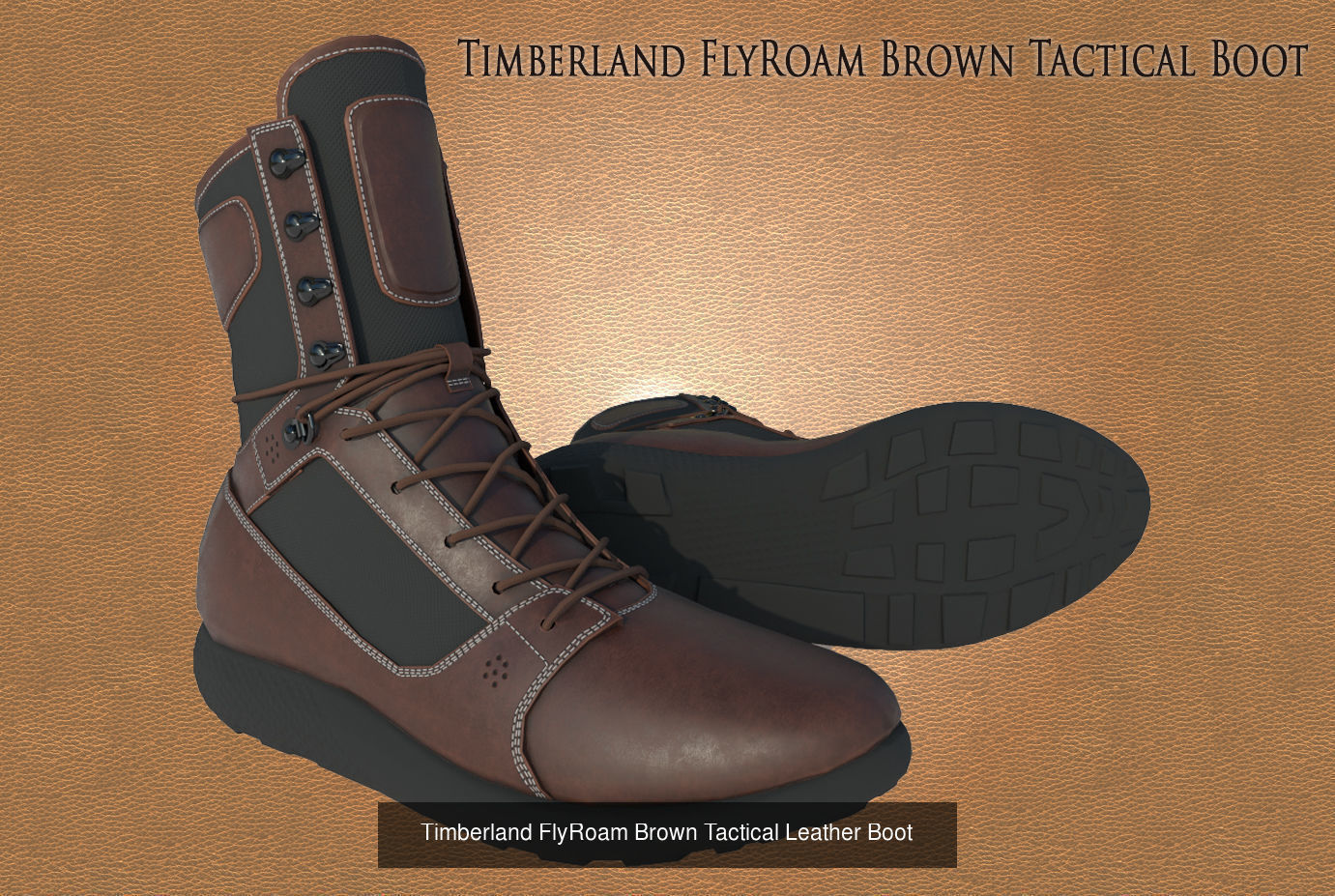 Timberland Boots 9 variation Low Poly Collection  _11