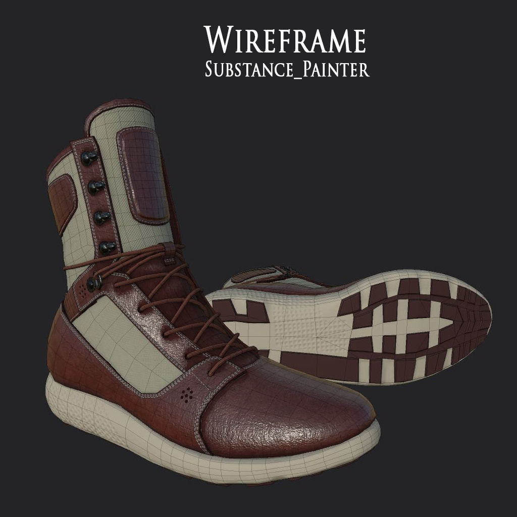 Timberland Boots 9 variation Low Poly Collection  _26